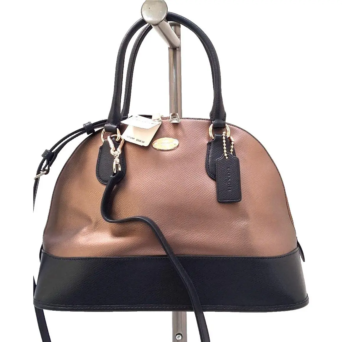 Coach Cora Crossbody Domed Satchel F36057 Crossgrain Leather Bag Purse Mrp