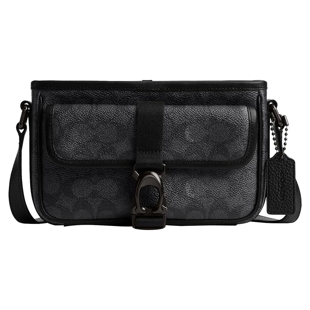 Coach Beck Slim Crossbody Bag Signature Canvas Charcoal CM337