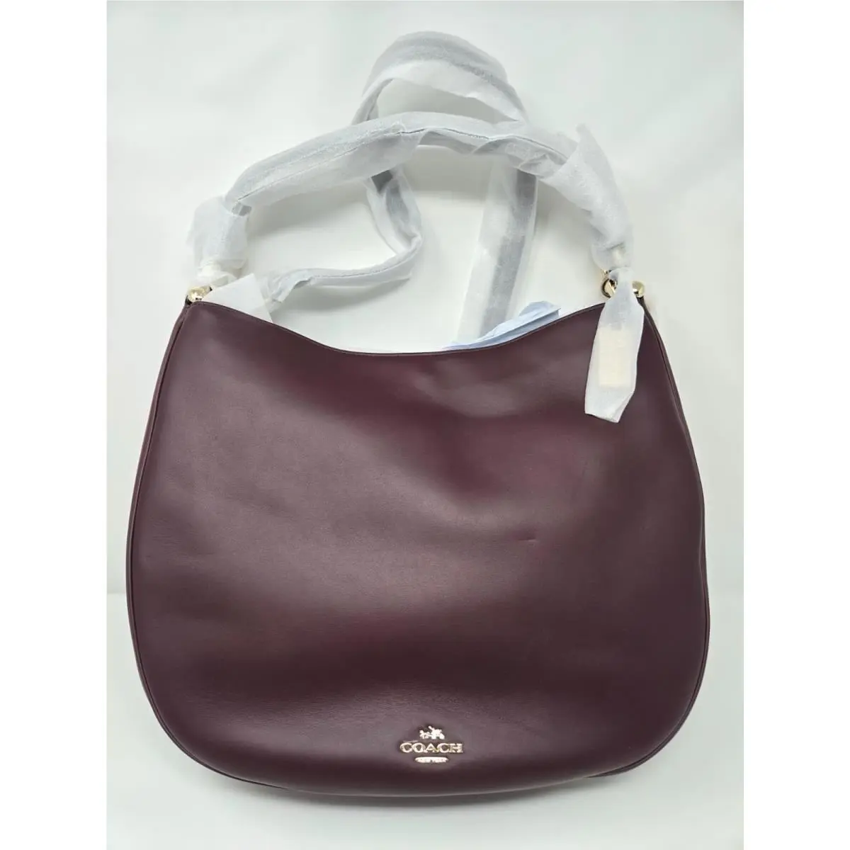 Coach Soho Bag Burgundy Leather Hobo Shoulder Bag Gold Hardware