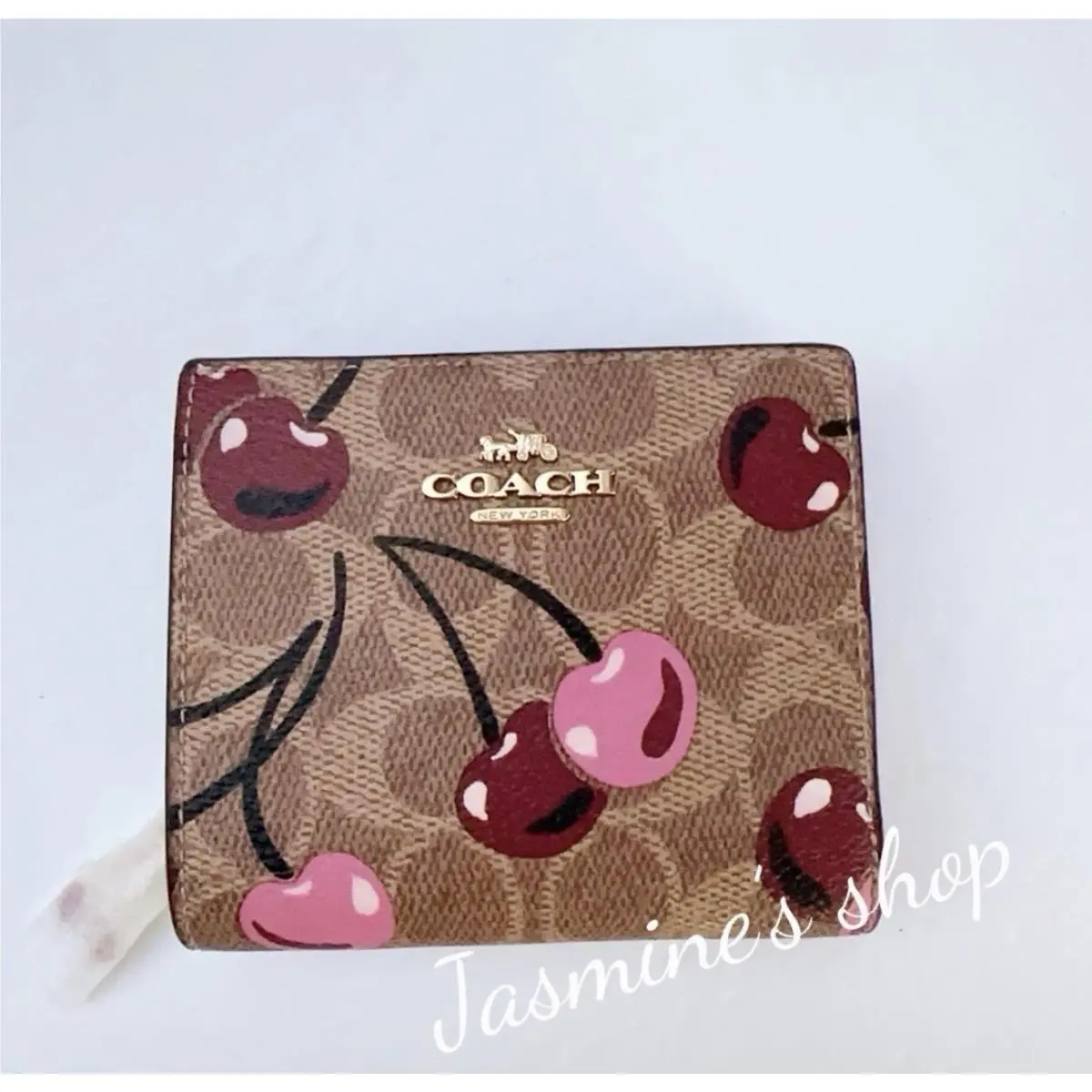 Coach Snap Wallet with Cherry Print CZ347