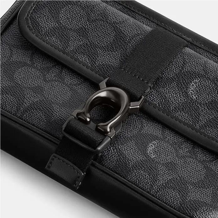 Coach Beck Slim File Bag Crossbody in Signature Charcoal One Size