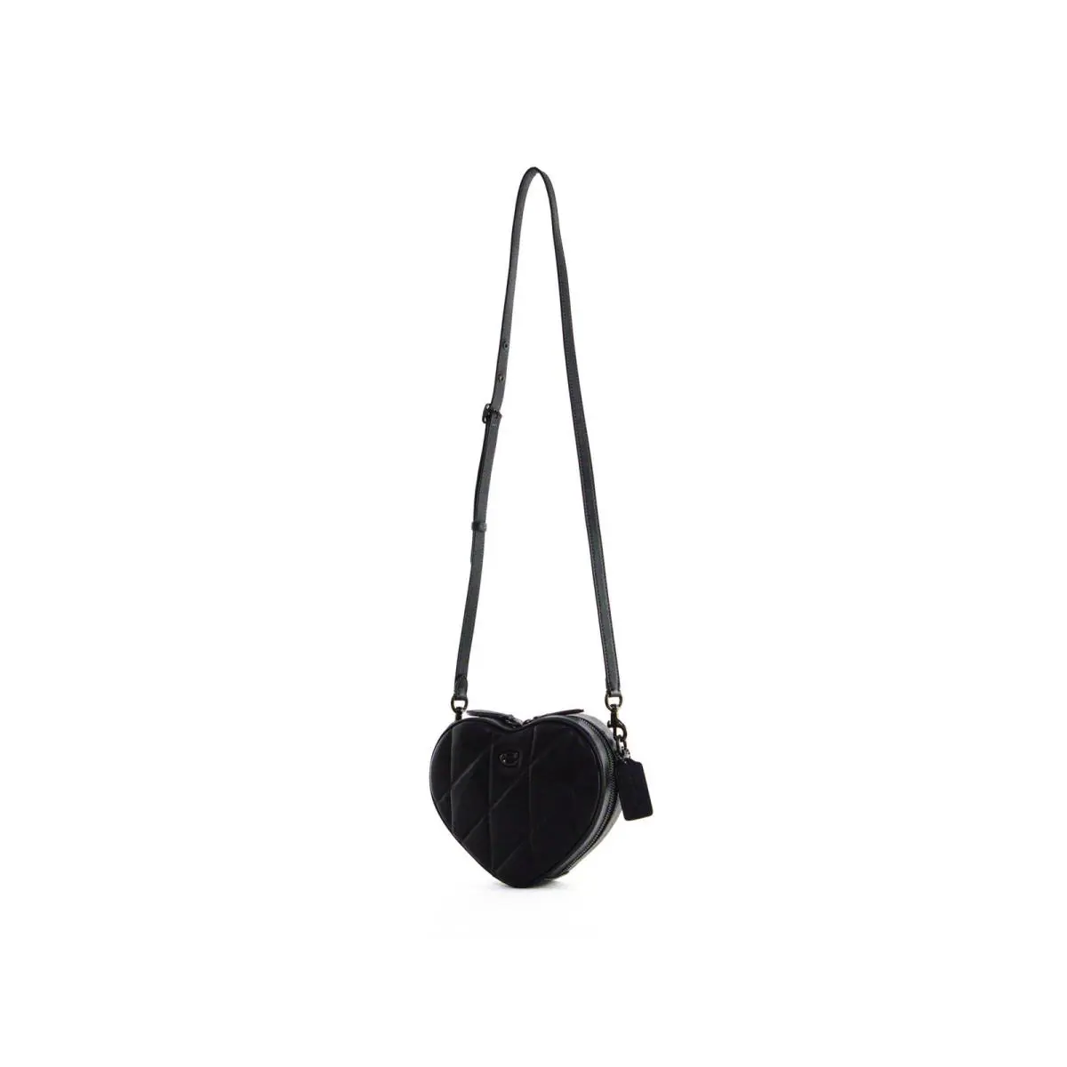 Coach Quilted Leather Heart Crossbody - Black
