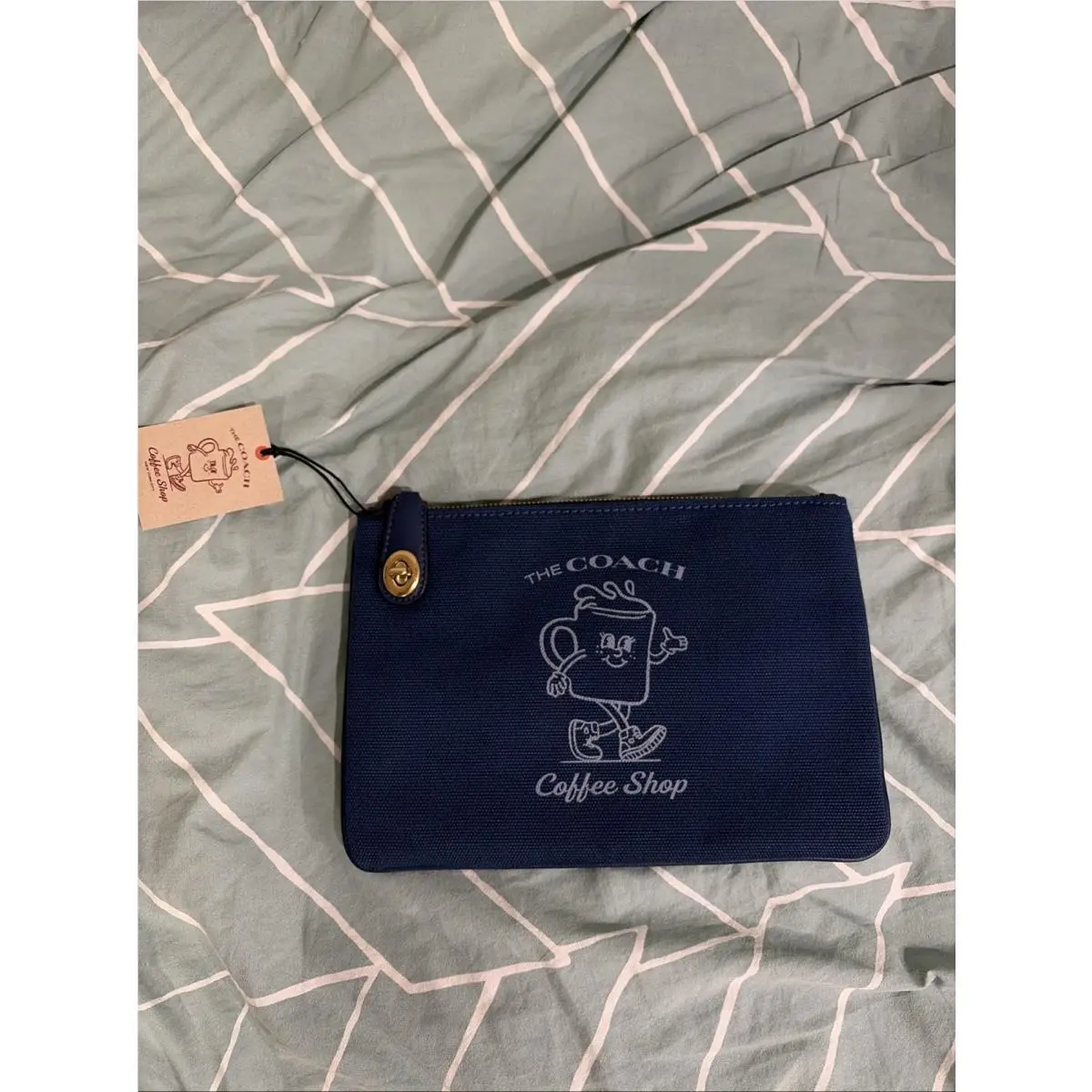 Coach Coffee Shop Pouch Canvas Merch Cafe Exclusive Limited