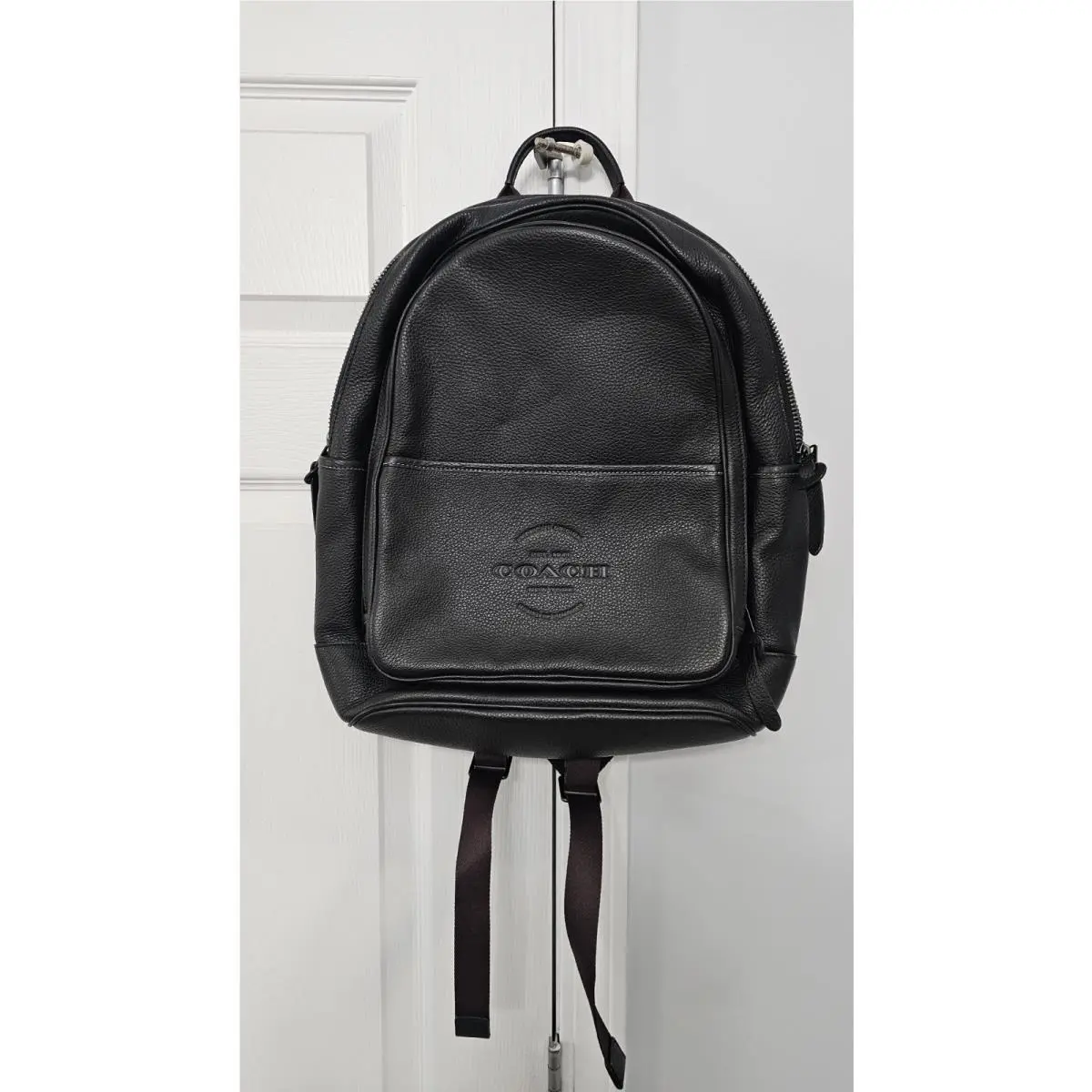 Coach C5388 West Backpack Black Pebbled Leather Men’s + Dust Bag