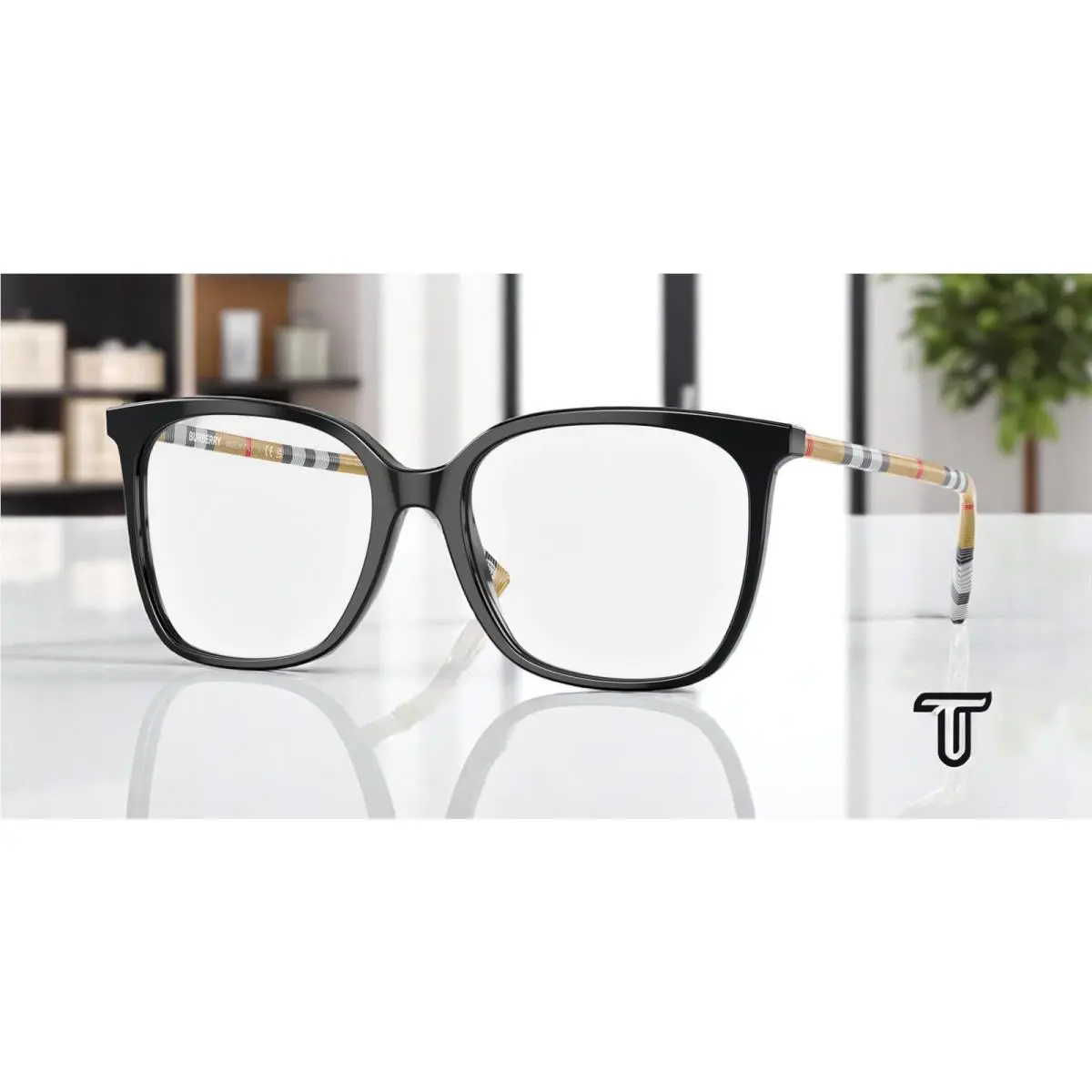 Burberry BE2367 3853 Louise Black Demo Lens 54 mm Women`s Eyeglasses