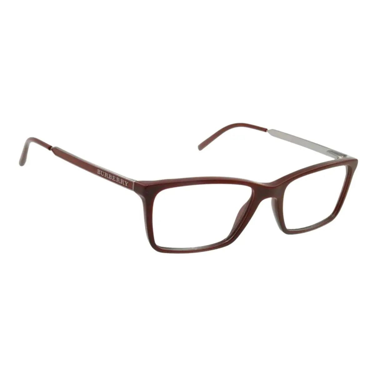 Burberry B2126 3317 52mm Red Silver Square Eyeglasses Frames Italy Unisex