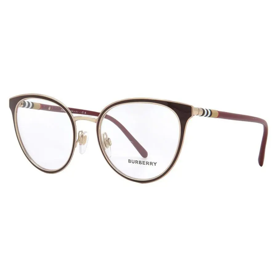 Burberry BE1324 1265 52mm Women`s Eyeglasses Red Light Gold Frame
