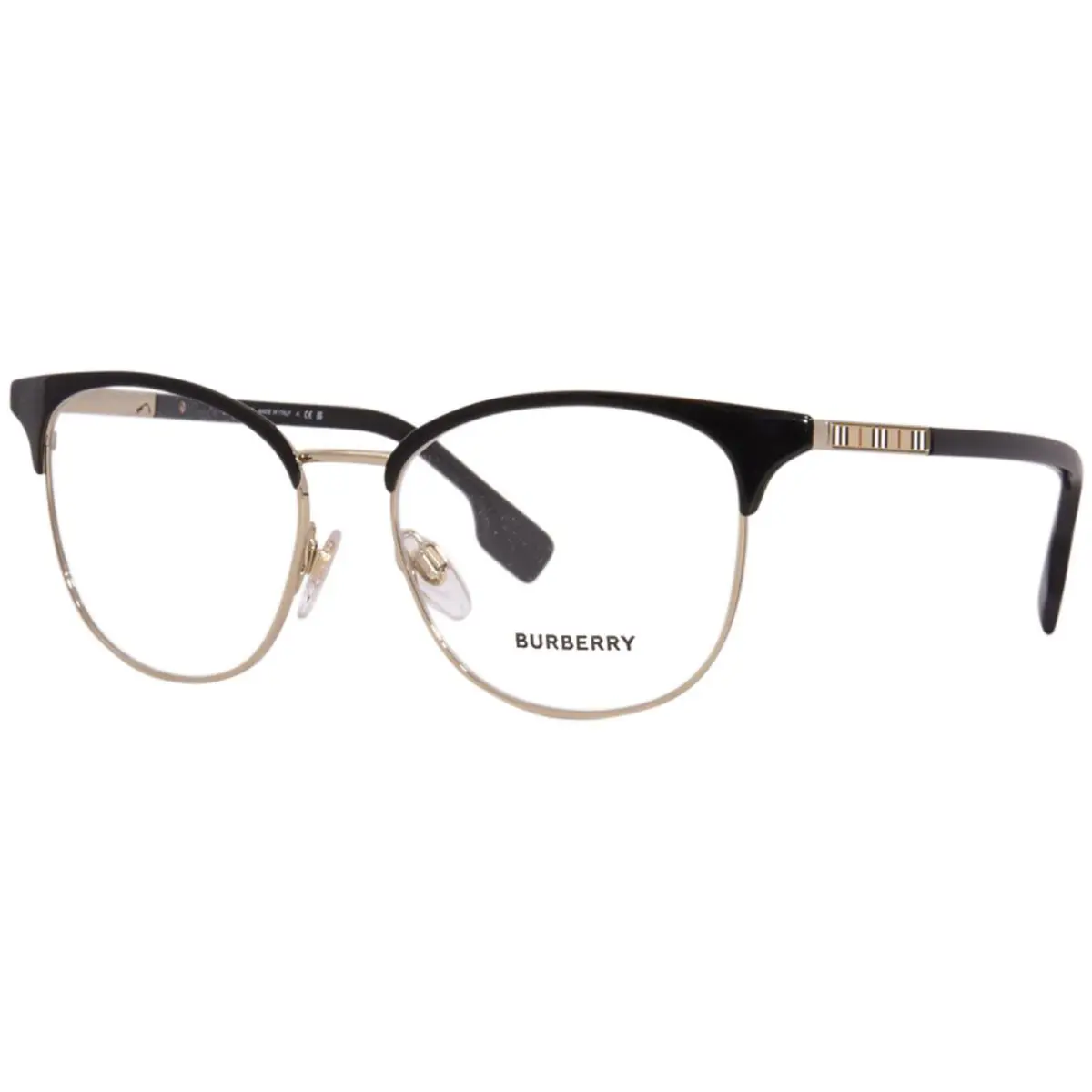Burberry Sophia BE1355 1109 Eyeglasses Women`s Light Gold-black Full Rim 52mm - Frame: Gold