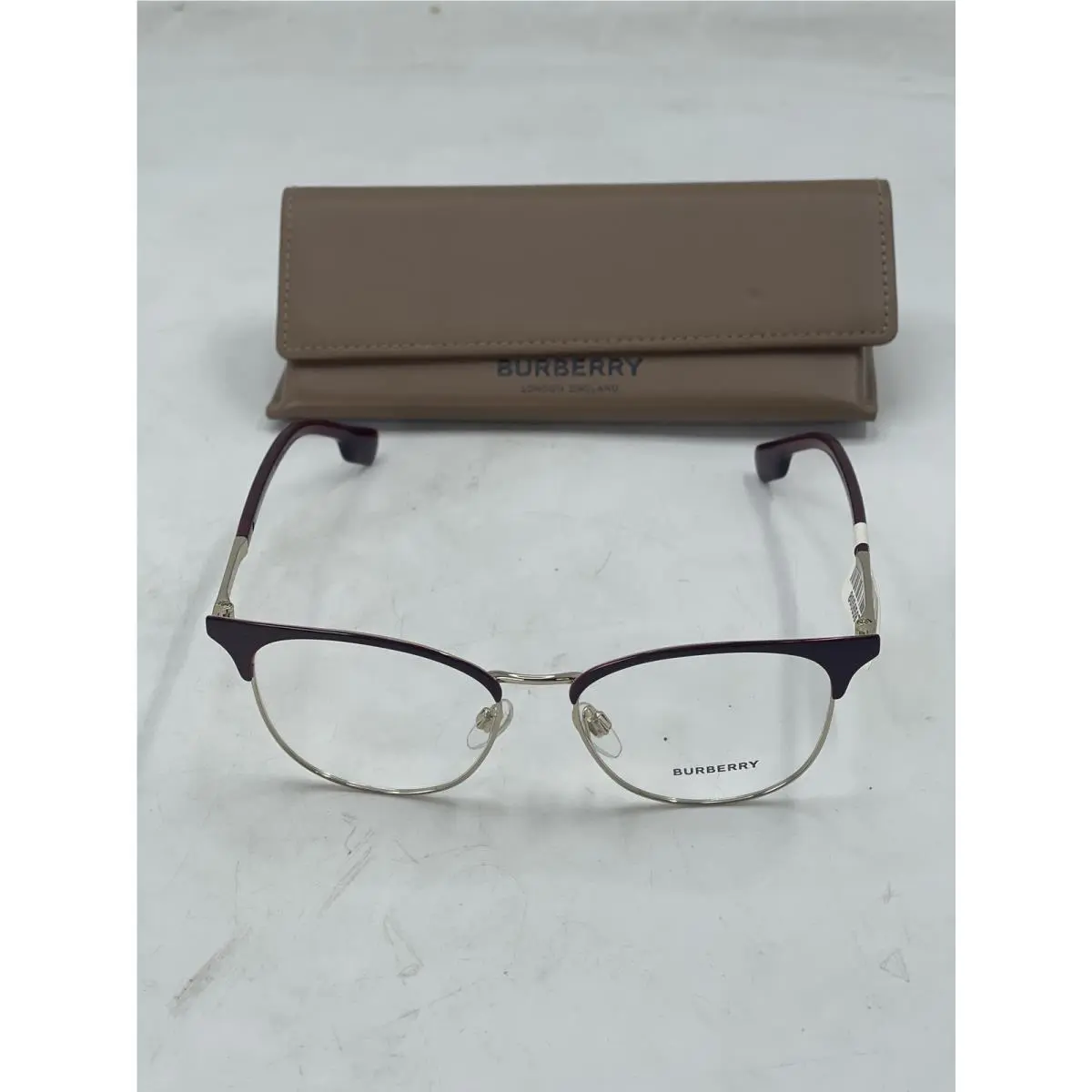 Burberry Women`s Sophia Eyeglasses Light Gold / Old Red with Demo Lens