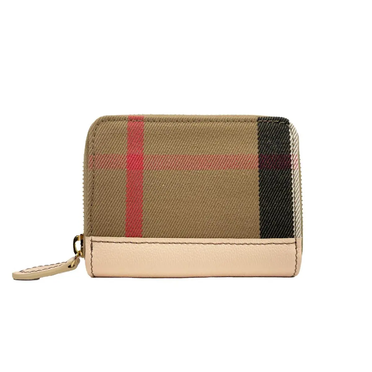 Burberry MN Zip Around Check Coin Wallet