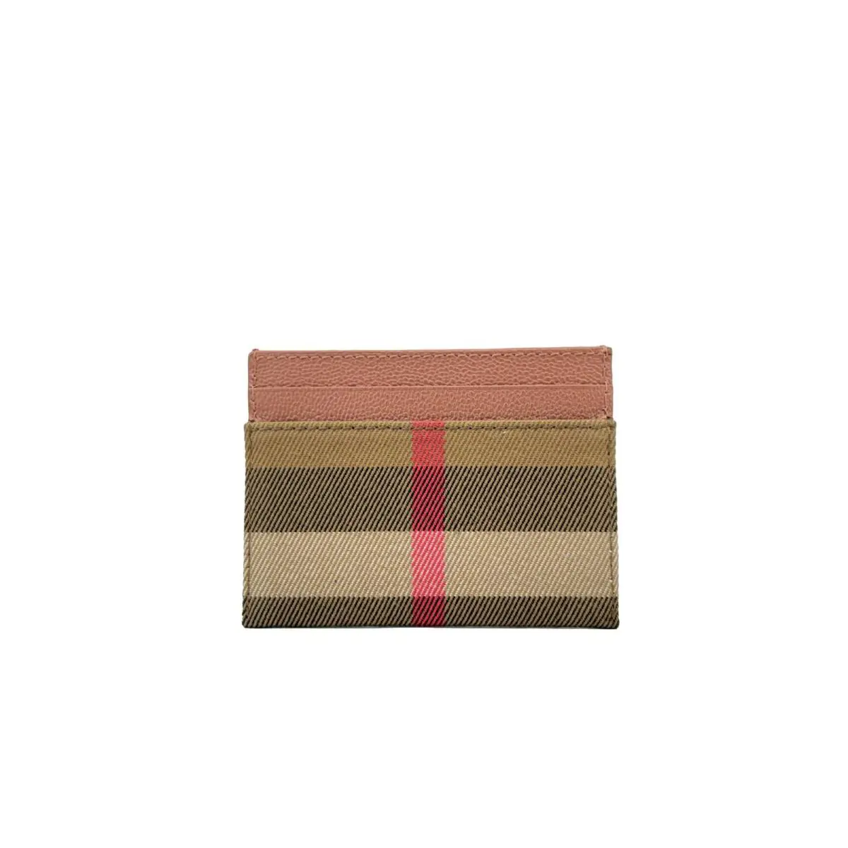 Burberry Sandon Canvas Check Card Case Wallet