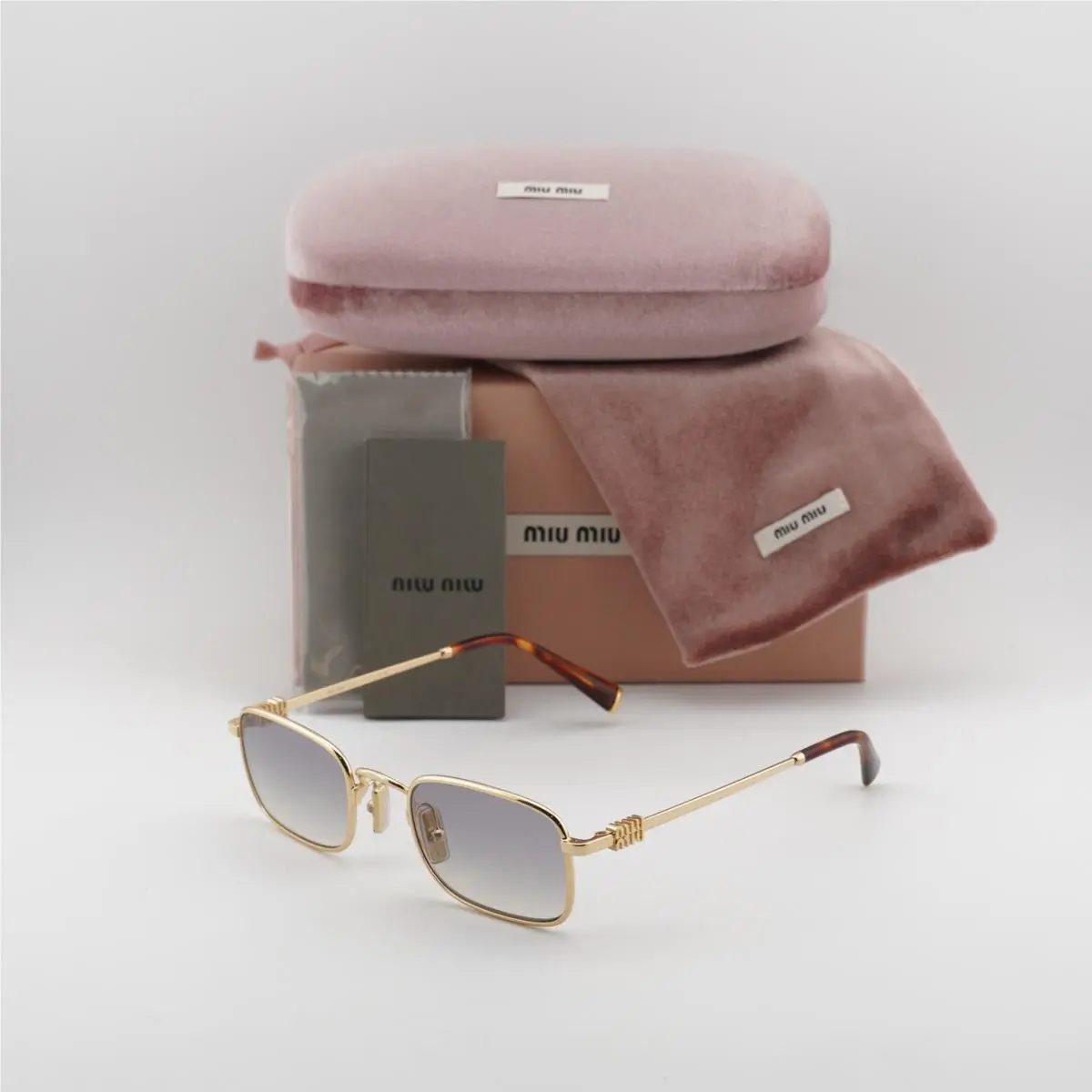 Miu Miu MUA53S 5AK04O Gold/clear Gradient Dark Grey 49-22-140 Sunglasses