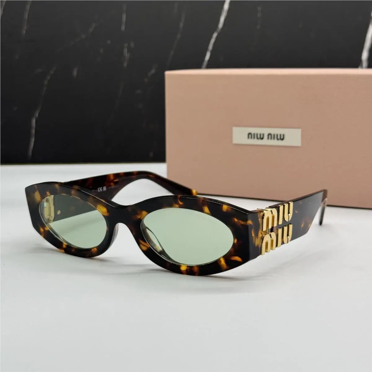 Miu Miu MU11WS 14L50O Sunglasses Havana Women MU 11WS Smu 11W