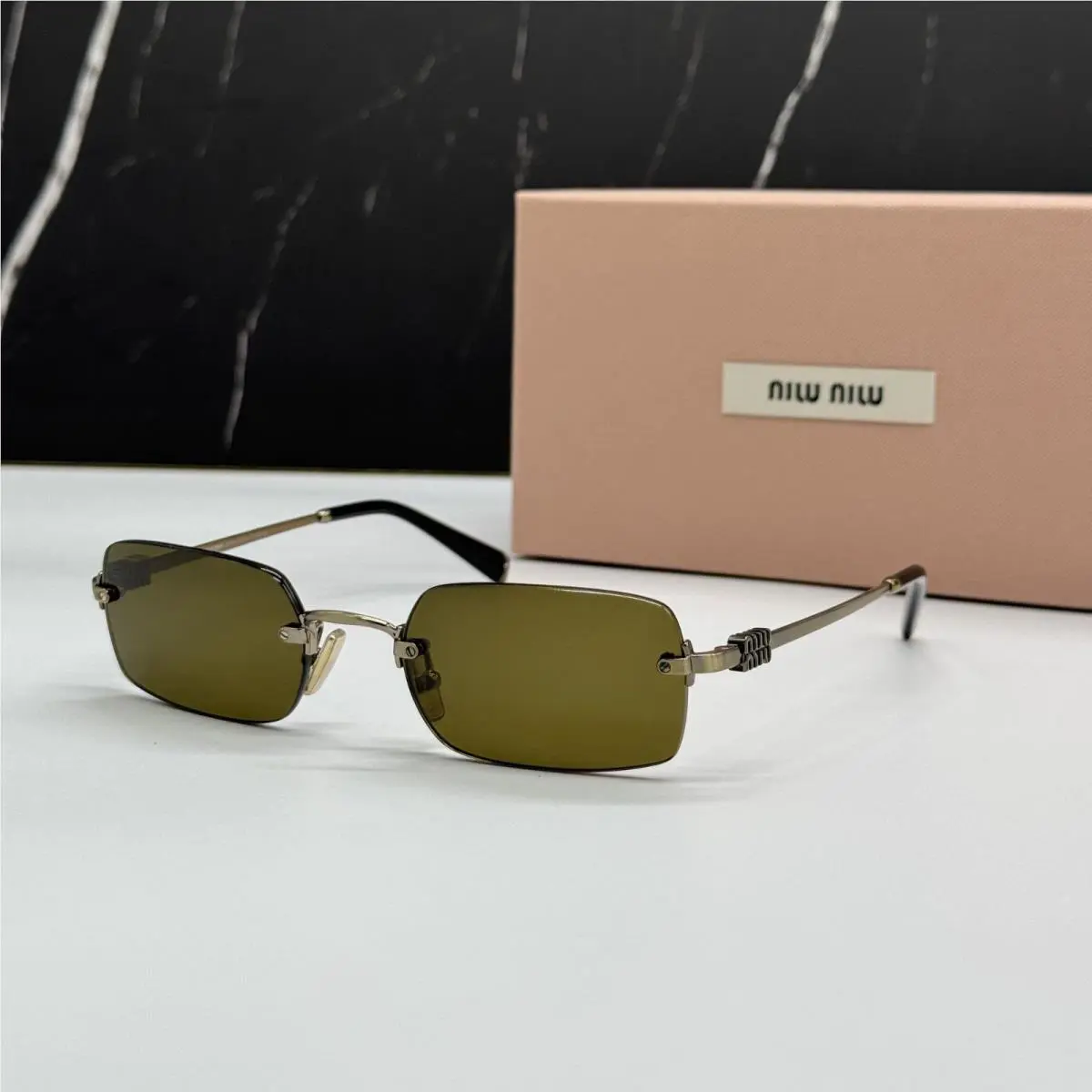 Miu Miu MUB50S 26C09Z Sunglasses Brown Women MU B50S Smu B50