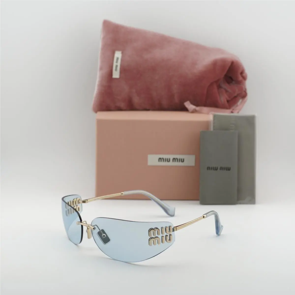 Miu Miu MUA51S ZVN10P Pale Gold/light Blue 75-14-110 Sunglasses