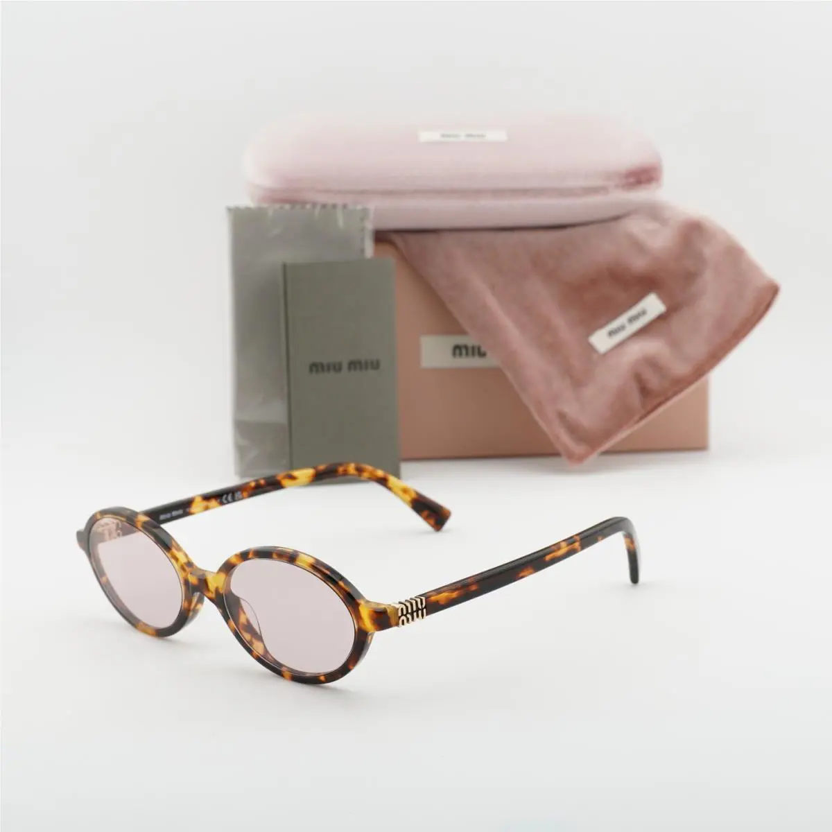 Miu Miu MU04ZS 14L4I0 Honey Havana/pink 50-18-140 Sunglasses