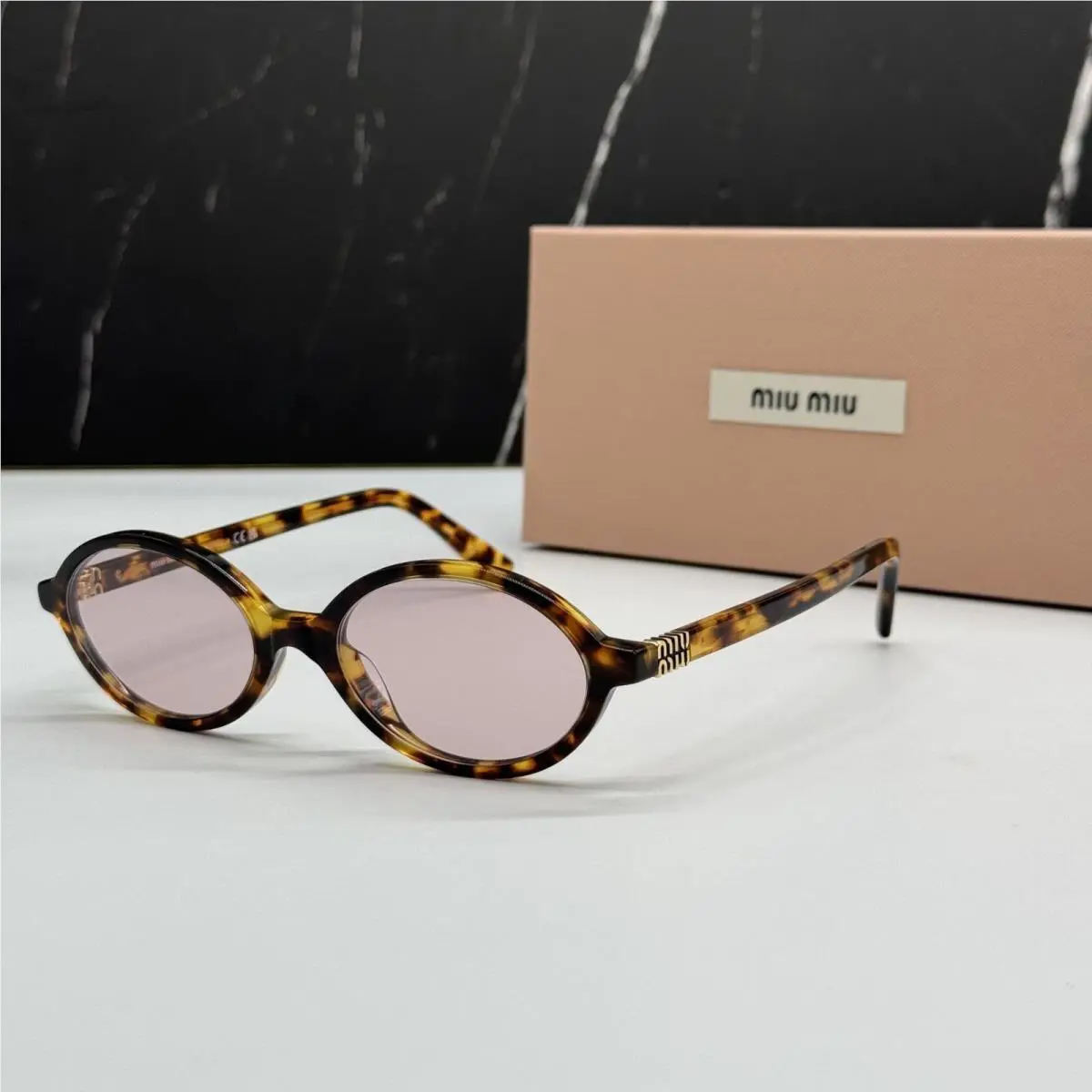 Miu Miu MU04ZS 14L4I0 Sunglasses Havana Women MU 04ZS Smu 04Z