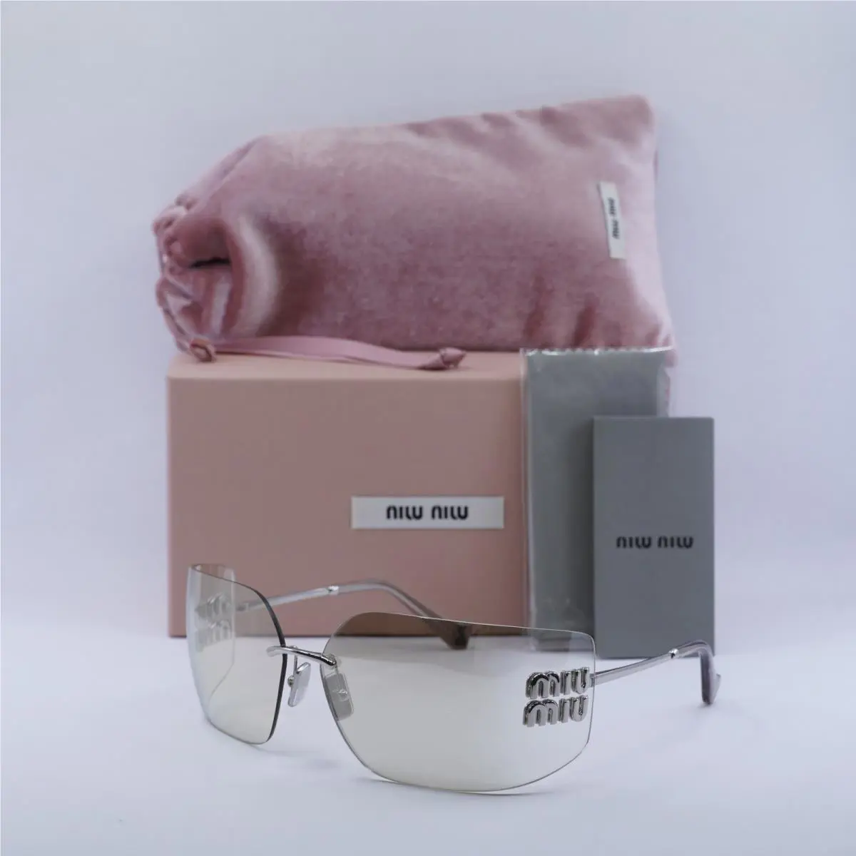 Miu Miu MU54YS 1BC10F Silver/pale Gold Mirror 80-14-110 Sunglasses