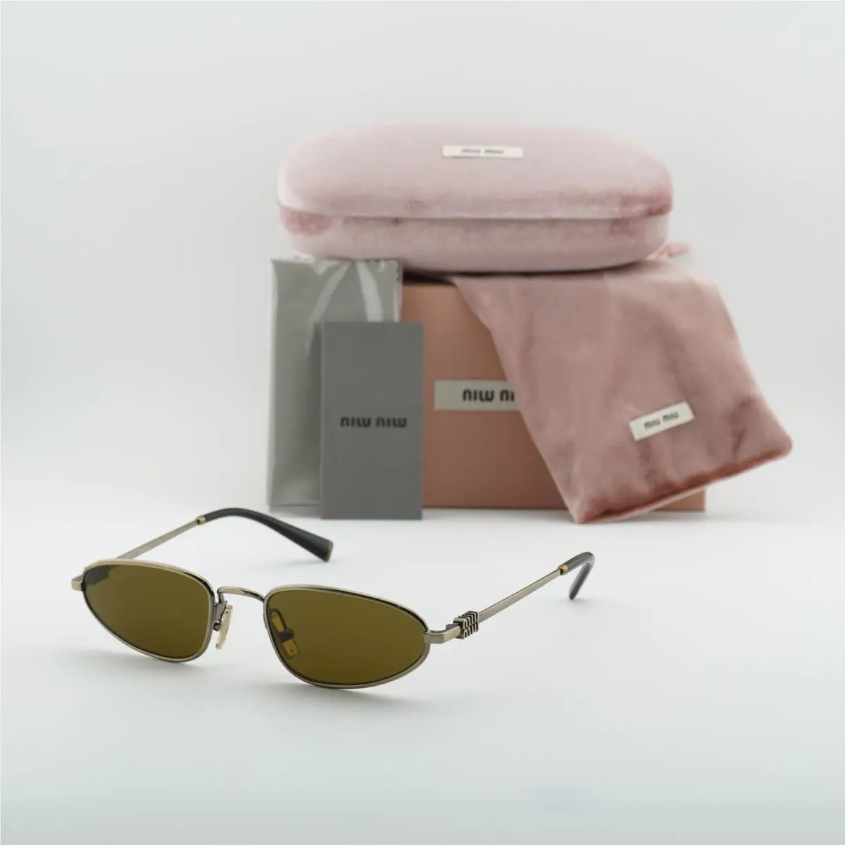 Miu Miu MUA52S 26C09Z Old Gold/dark Brown 52-19-140 Sunglasses