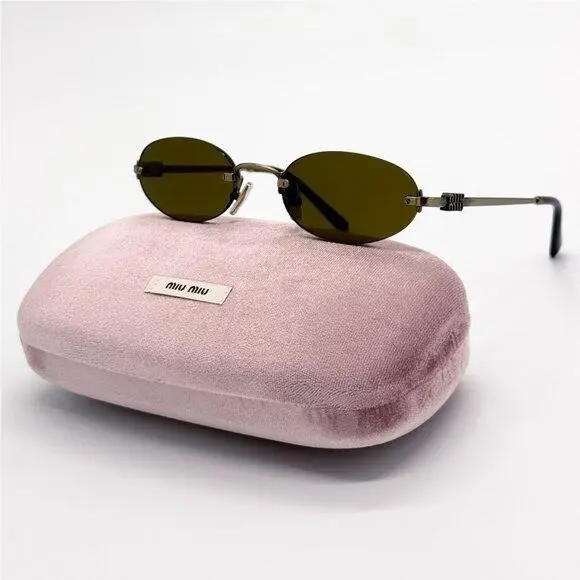 Miu Miu Sunglasses MUA54S 26C09Z Oval Gold Women MU A54S Smu A54
