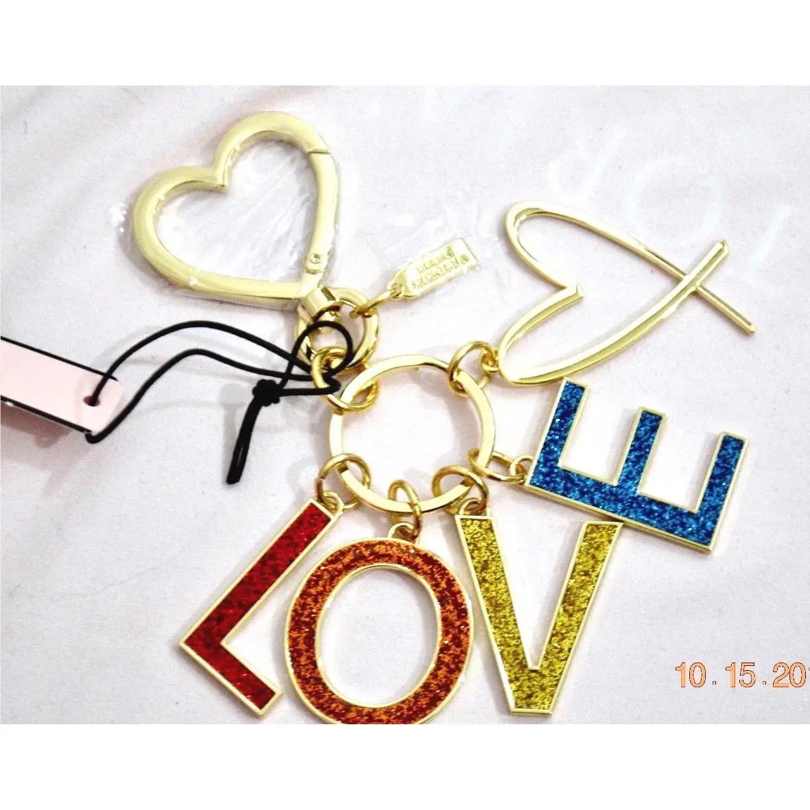 Victorias Secret Multi Love Bling Key Ring Chain Bag Charm