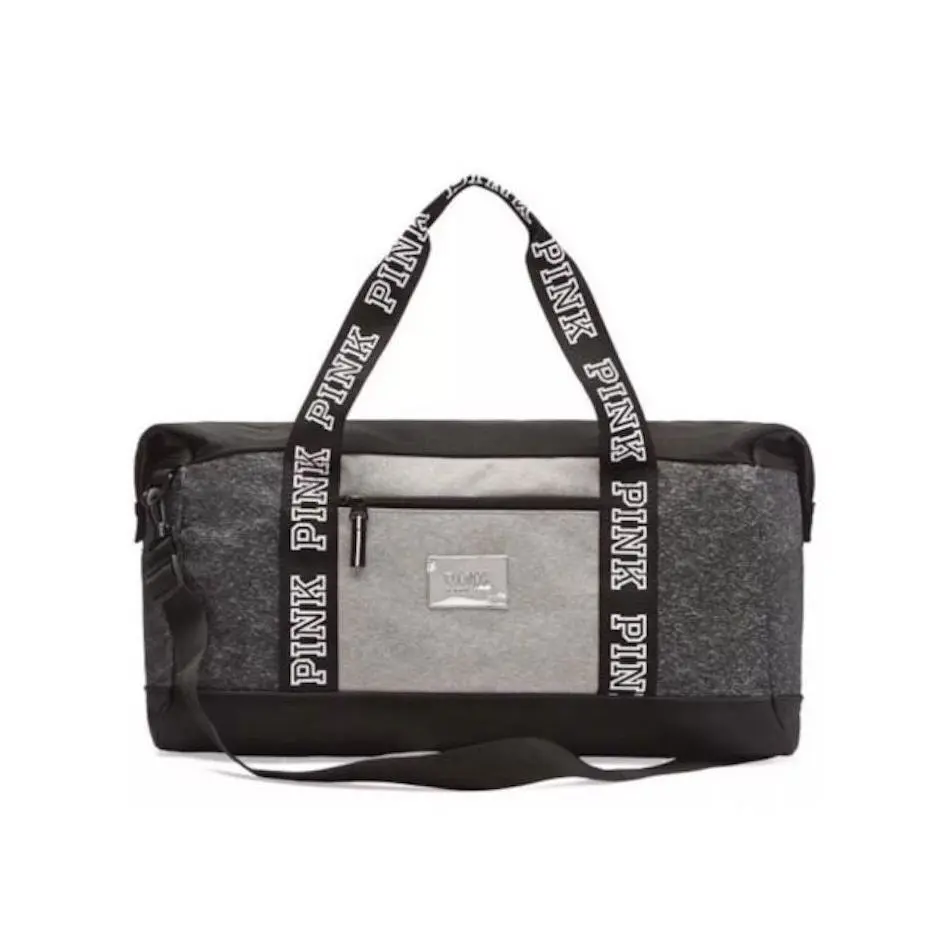 Victorias Secret Pink Logo Graphic Sport Duffle Gym Bag Tote
