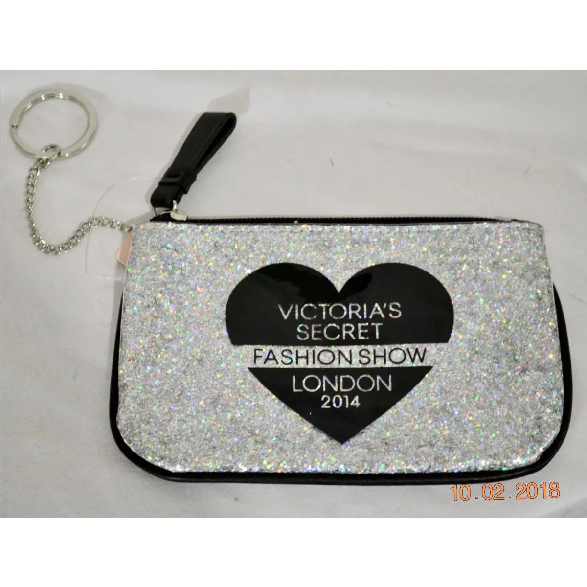 Victorias Secret Bling Fashion Show Key Ring Coin Change Purse Bag Wallet