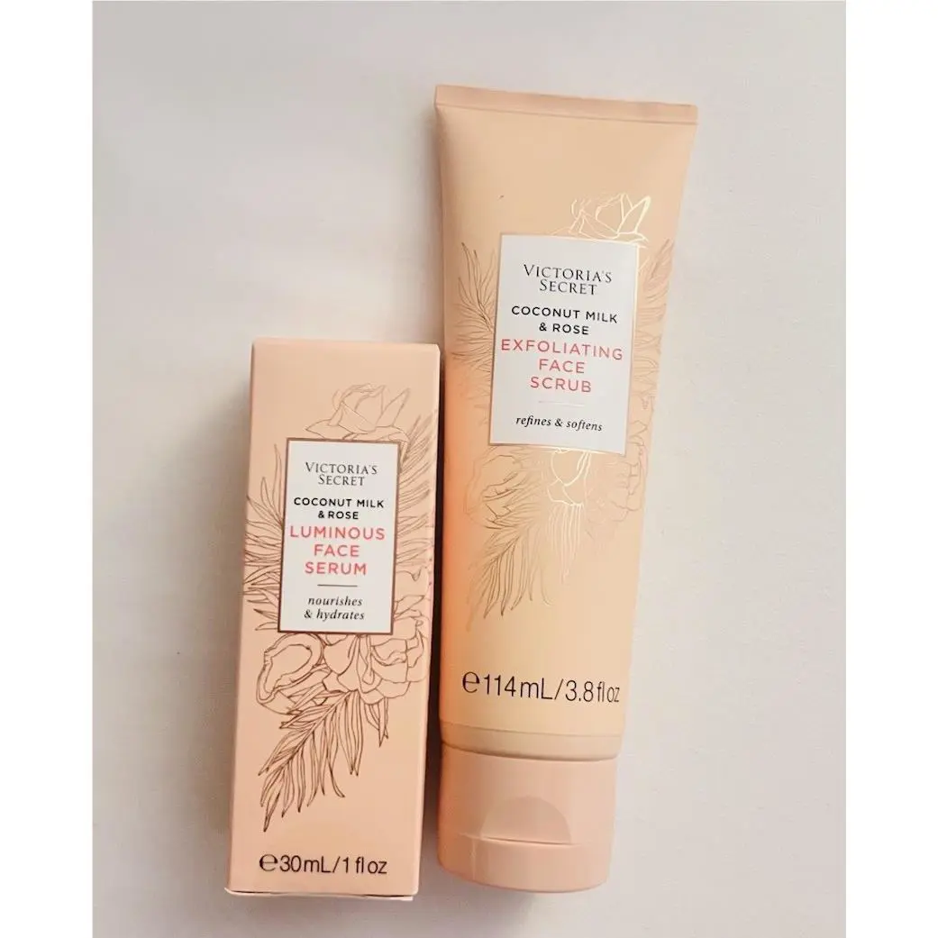 Victoria Secrets Coconut Milk Rose Skincare Serum and Exfoliating