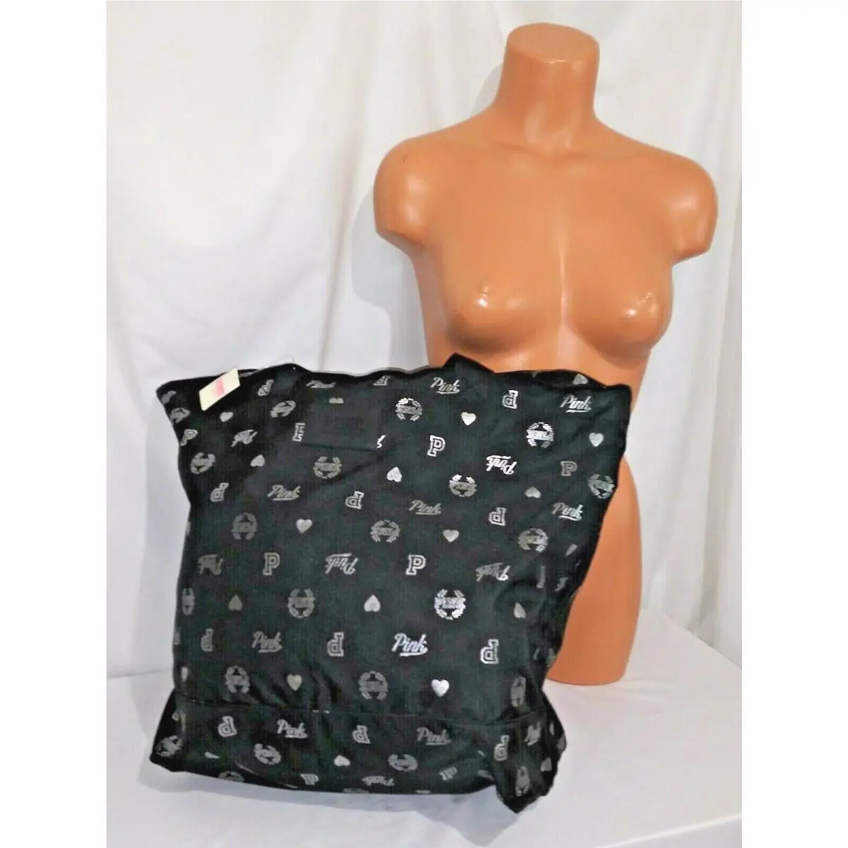 Victorias Secret Pink Dog Crest Logo Graphic Weekender Bag Tote Carrie On