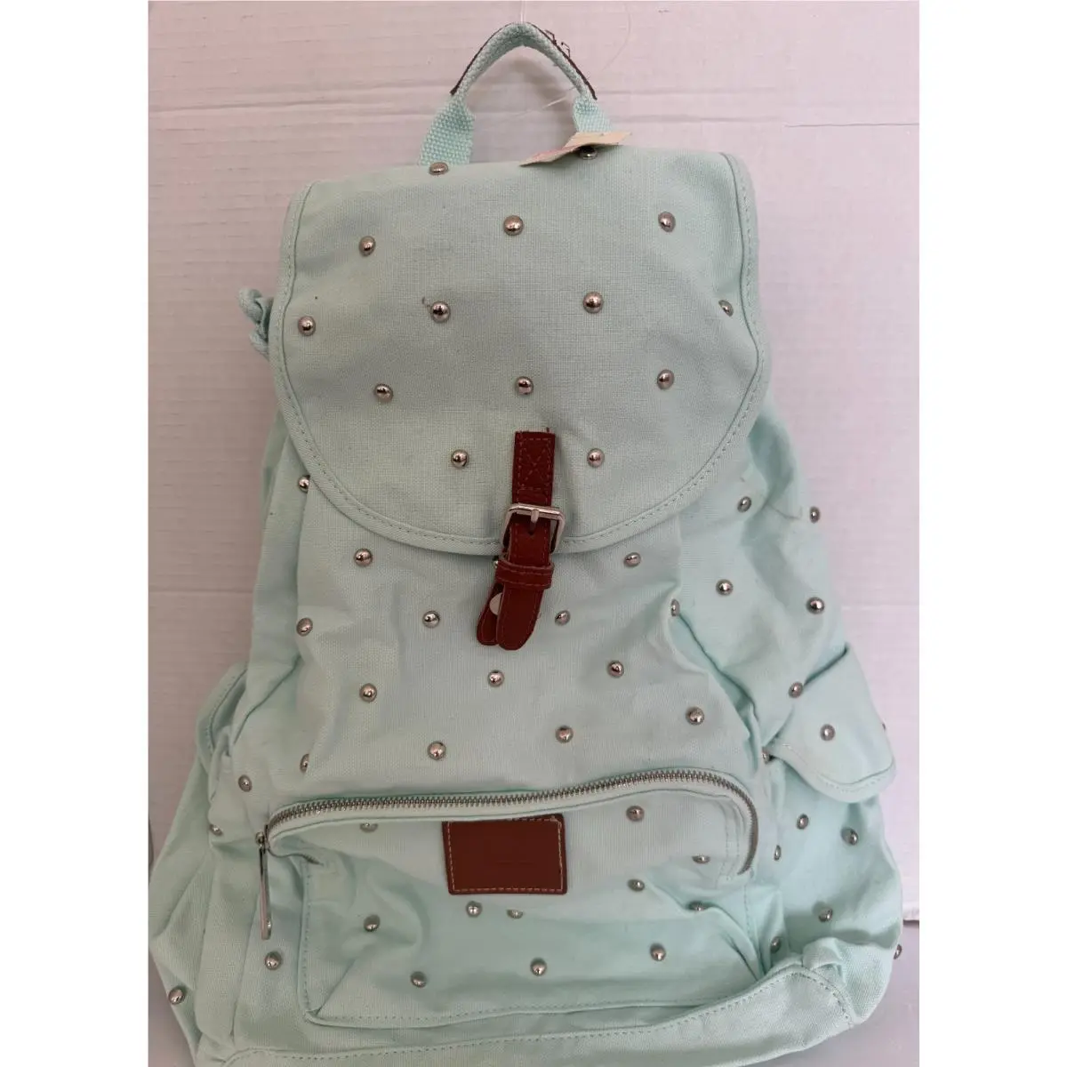 Victorias Secret Pink School Backpack Light Blue Teal Studded Bag