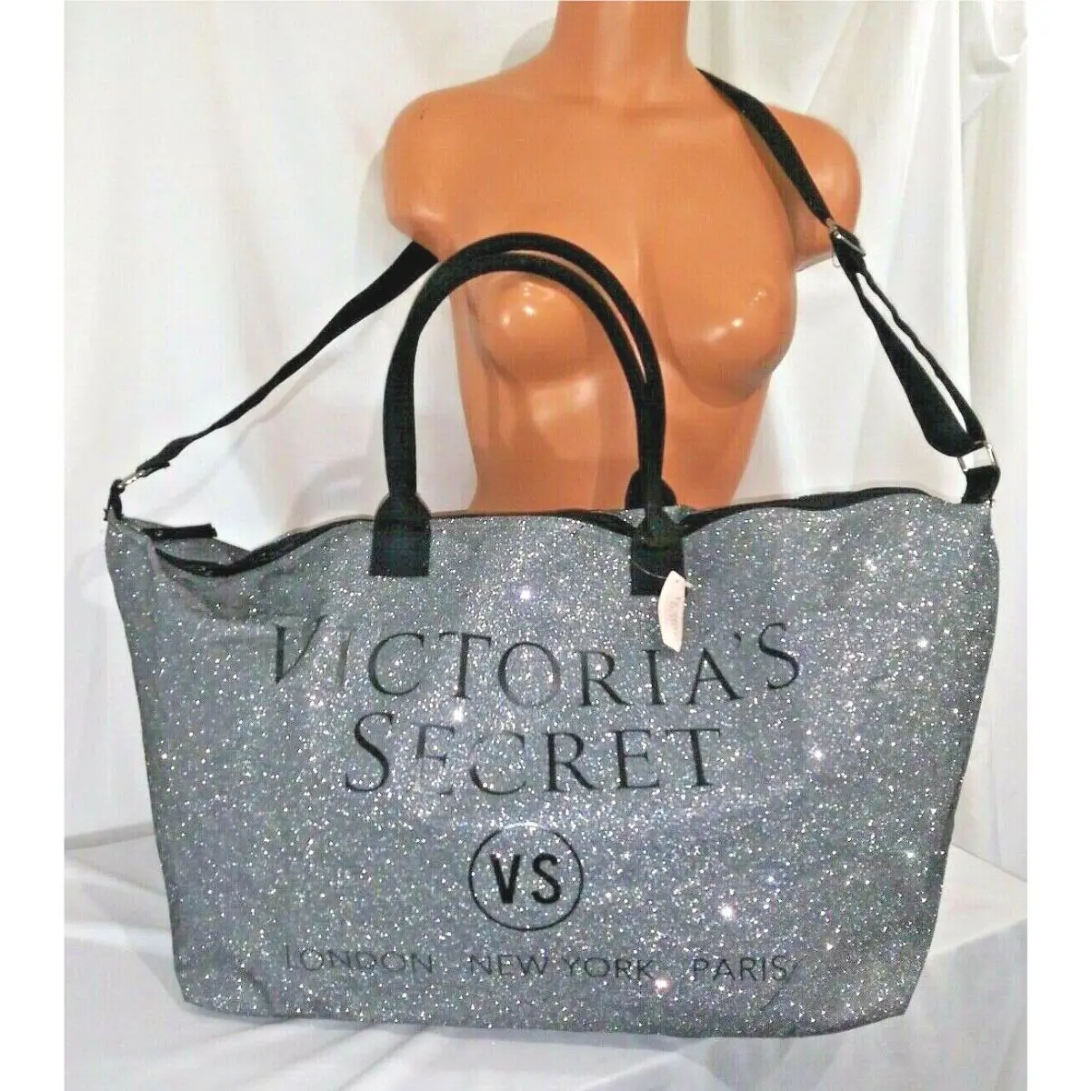 Victorias Secret Supermodel Shimmer London Paris York Getaway Duffel Bag