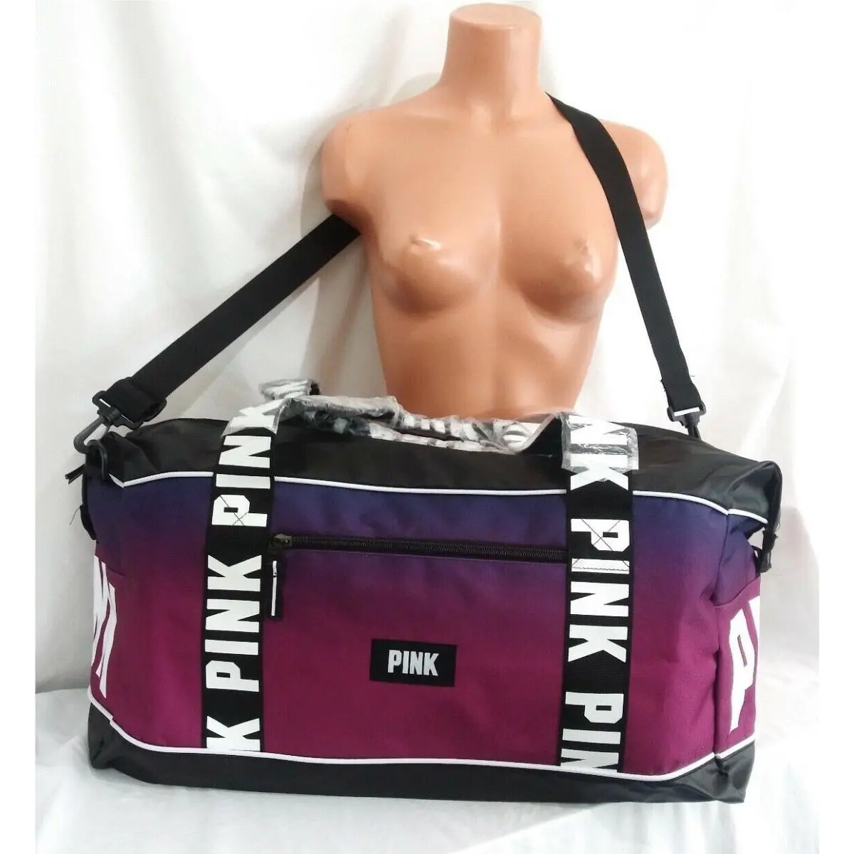 Victorias Secret Pink Weekender Vacay Graphic Duffle Gym Bag Tote