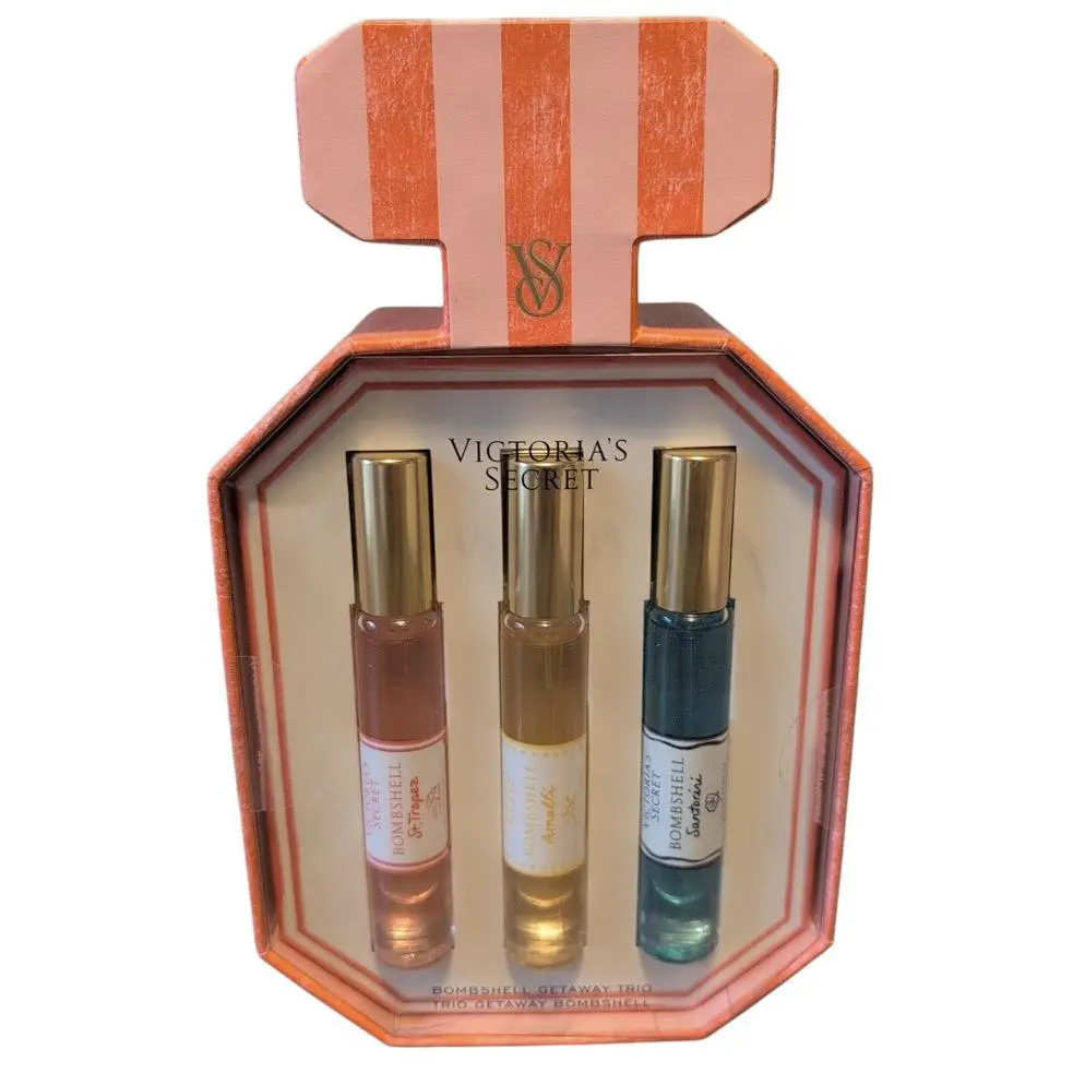 Victoria`s Secret Bombshell Getaway Edp Travel Spray 3 Piece Set 7 ml/.23oz by Victoria's Secret