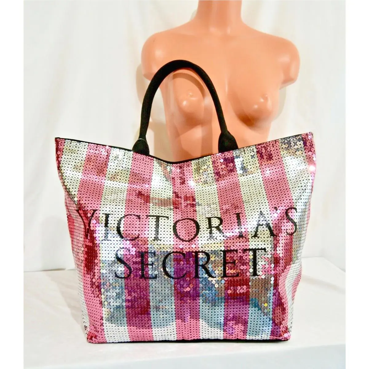 Sexy Victorias Secret Sequins Bling Black Friday Tote Bag Purse Shopper