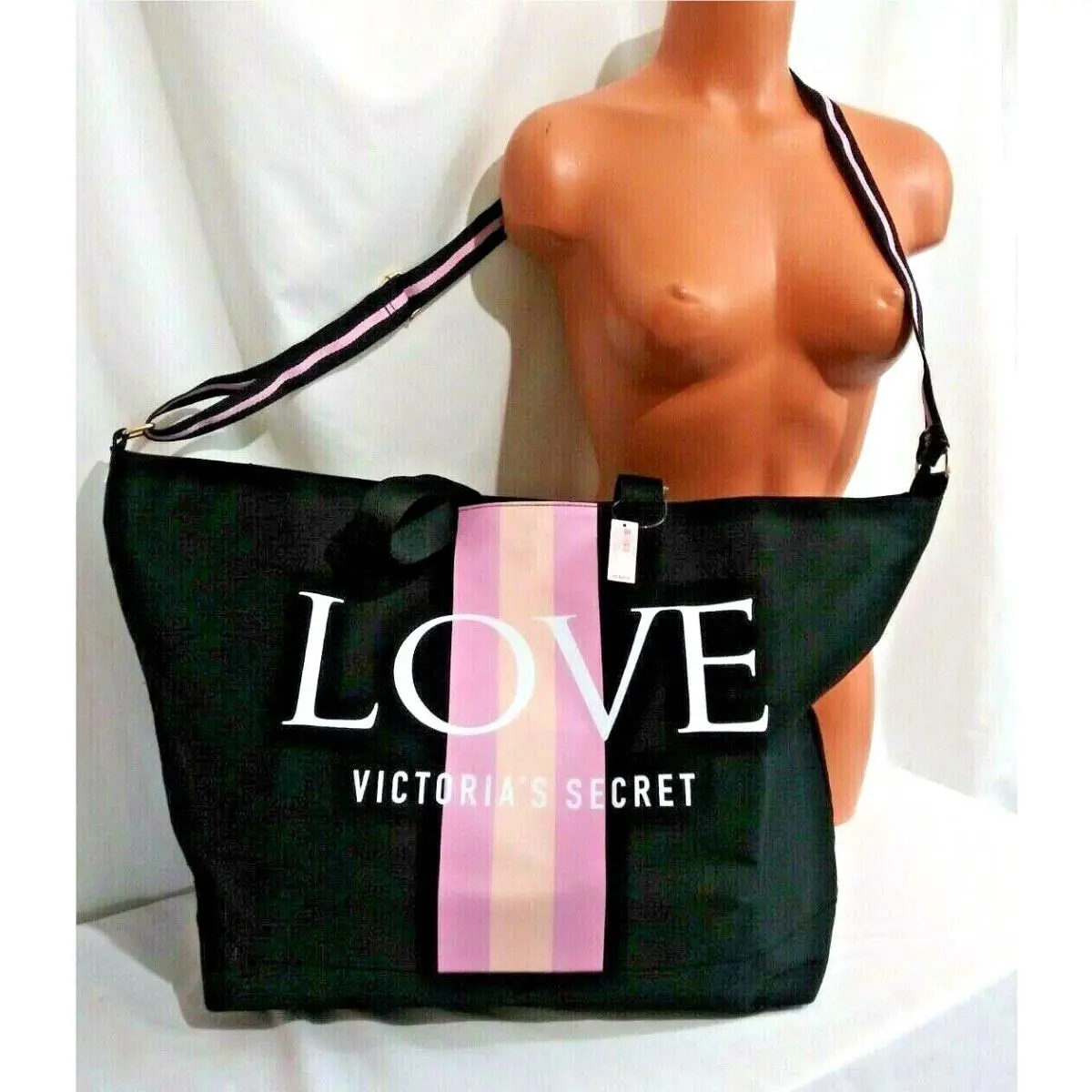 Victorias Secret Lg Love Getaway Tote Bag Weekender Duffel Limited