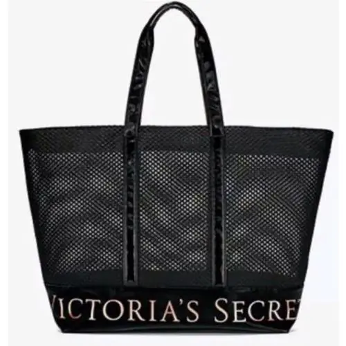 Victorias Secret Signature Graphic Mesh Weekender Must Have Duffel Tote Bag