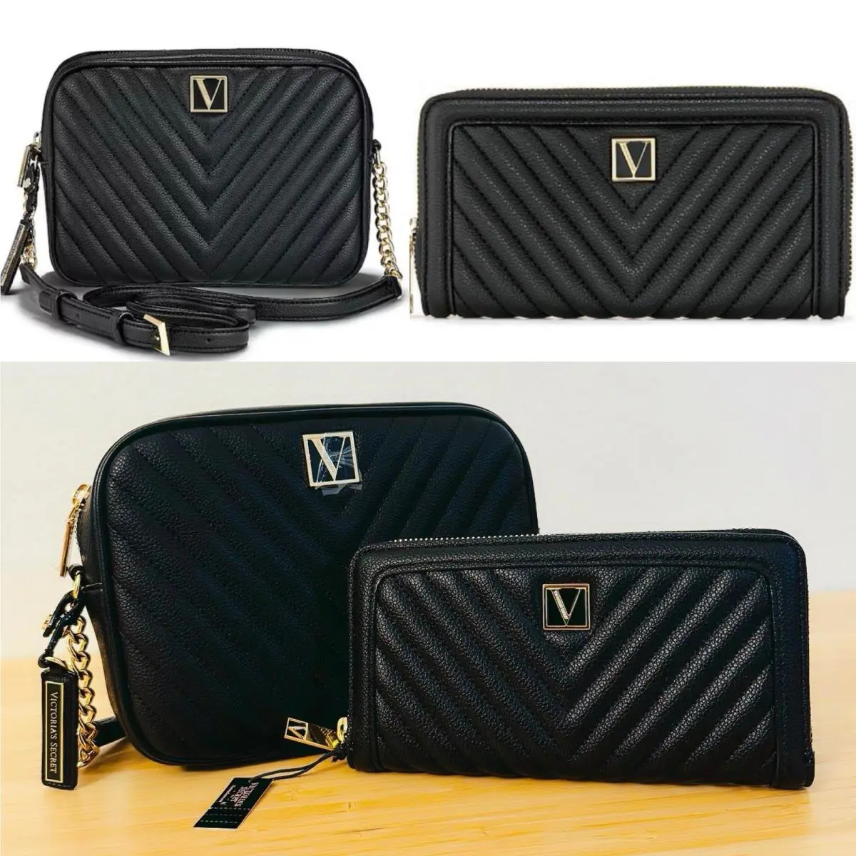 Victoria’s Secret Crossbody Bag Continental Wallet Black