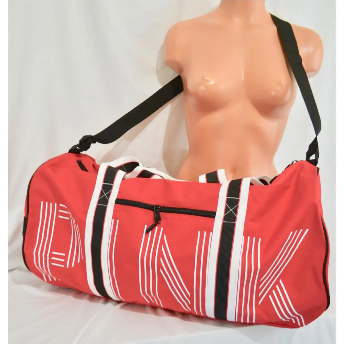 Victorias Secret Pink Graphic Weekender Gym Duffle Book Bag Carry On Tote