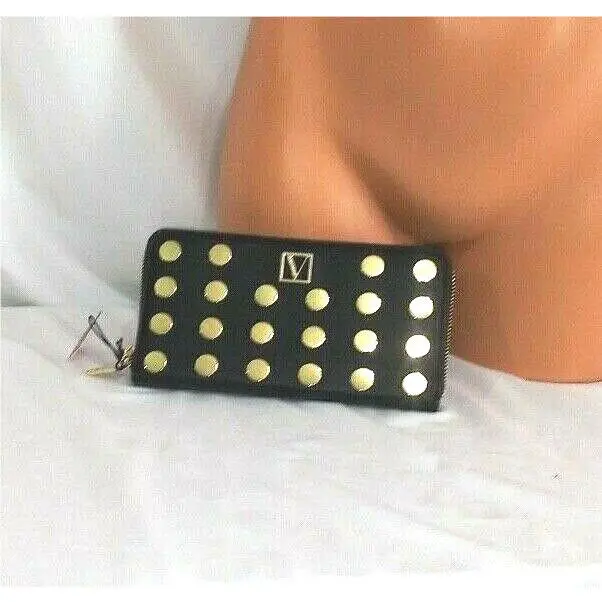 Victorias Secret Studded Zip Around Large Wallet Clutch