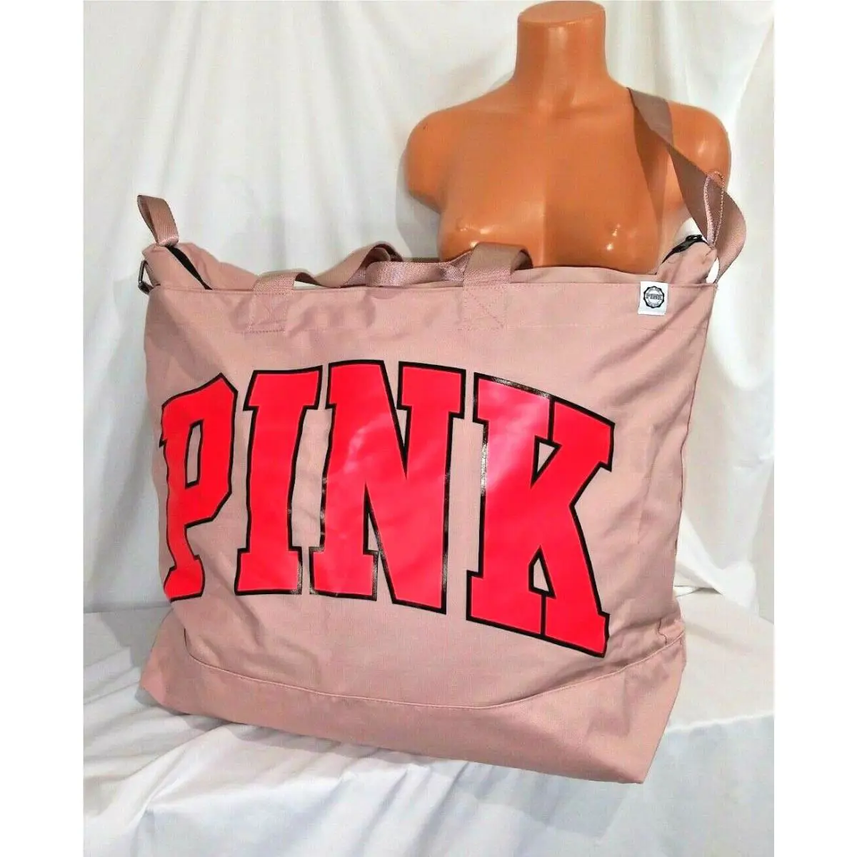 Victorias Secret Pink Graphic Ex Lg Weekender Duffel Bag Tote Carrie On