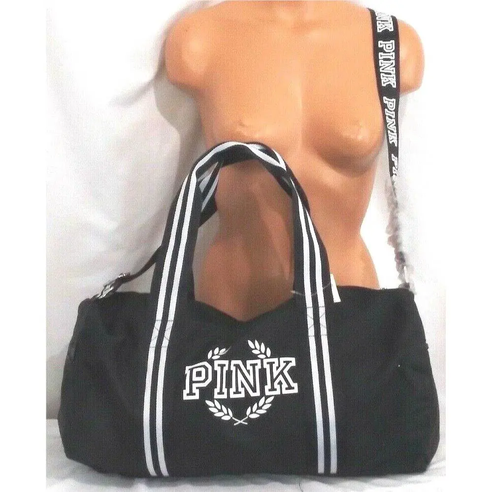 Victorias Secret Pink Graphic Gym Bag Duffel Tote Bag