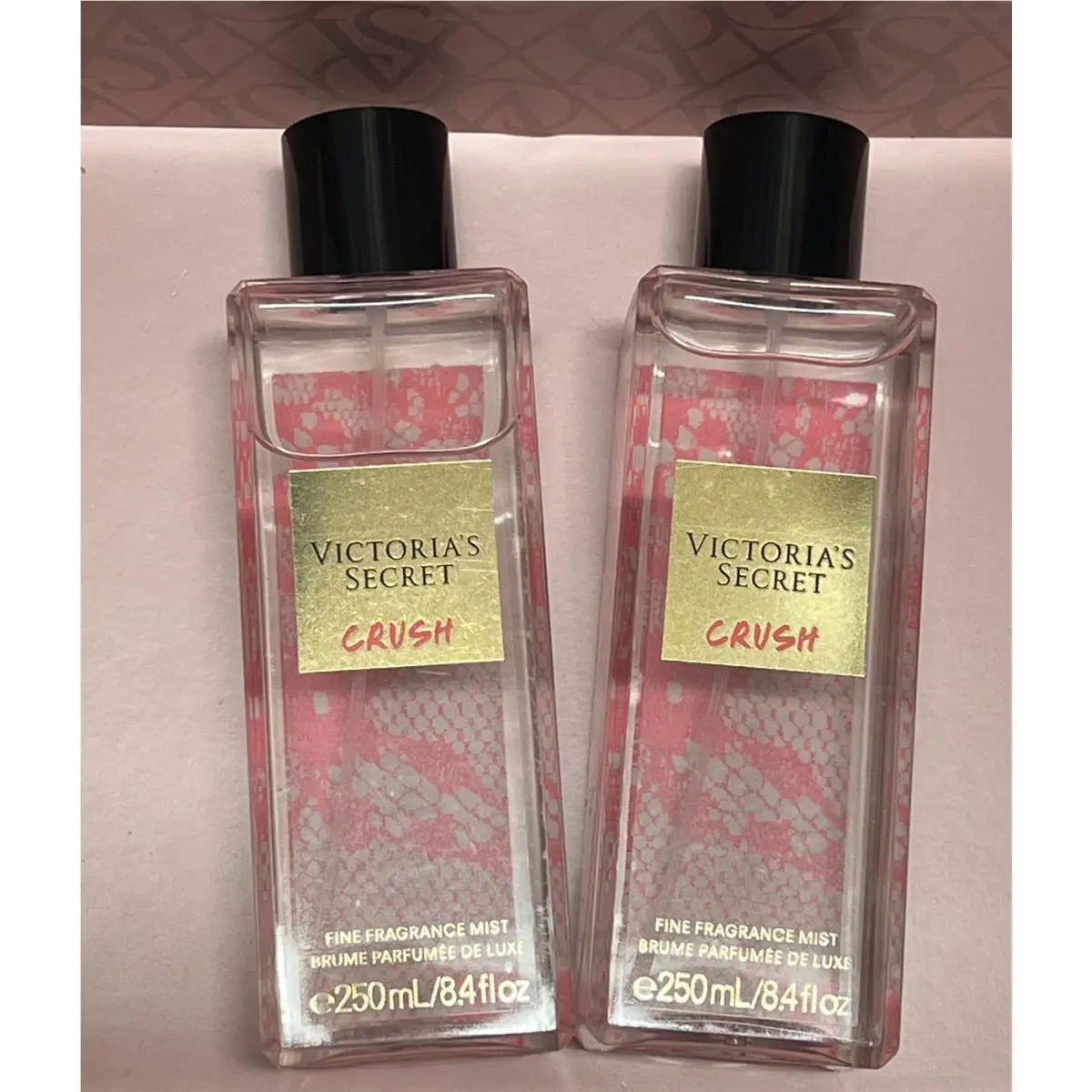 2 Pc Victoria`s Secret Crush Fragrance Body Mist Spray 8.4 Fl Oz Set