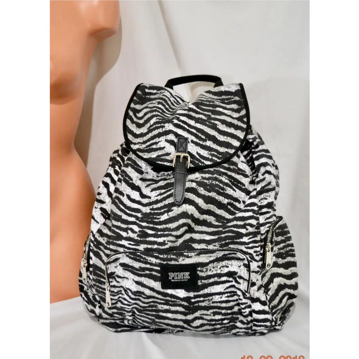 Victorias Secret Zebra Print Full Size Backpack Rare Bag
