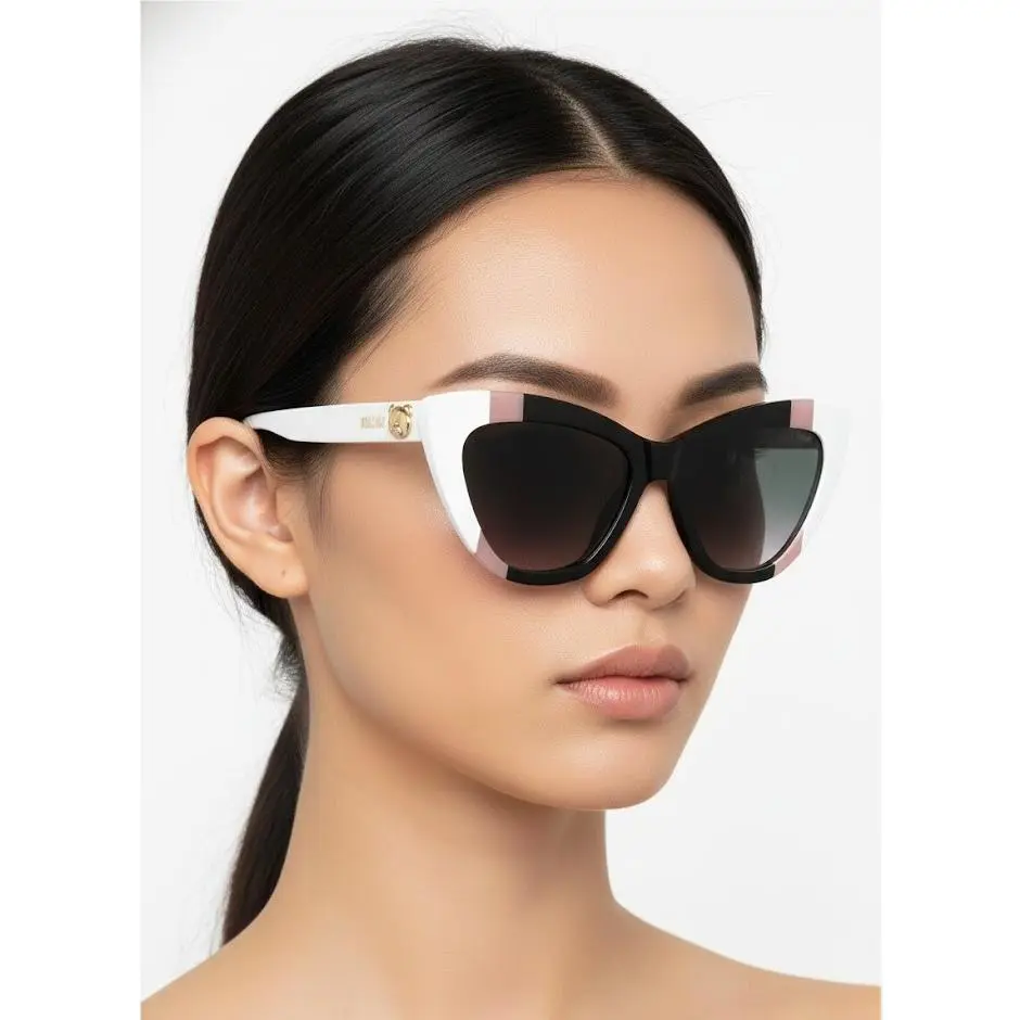 Moschino Women 54mm Gradient Cat Eye Sunglasses Black/pink/white