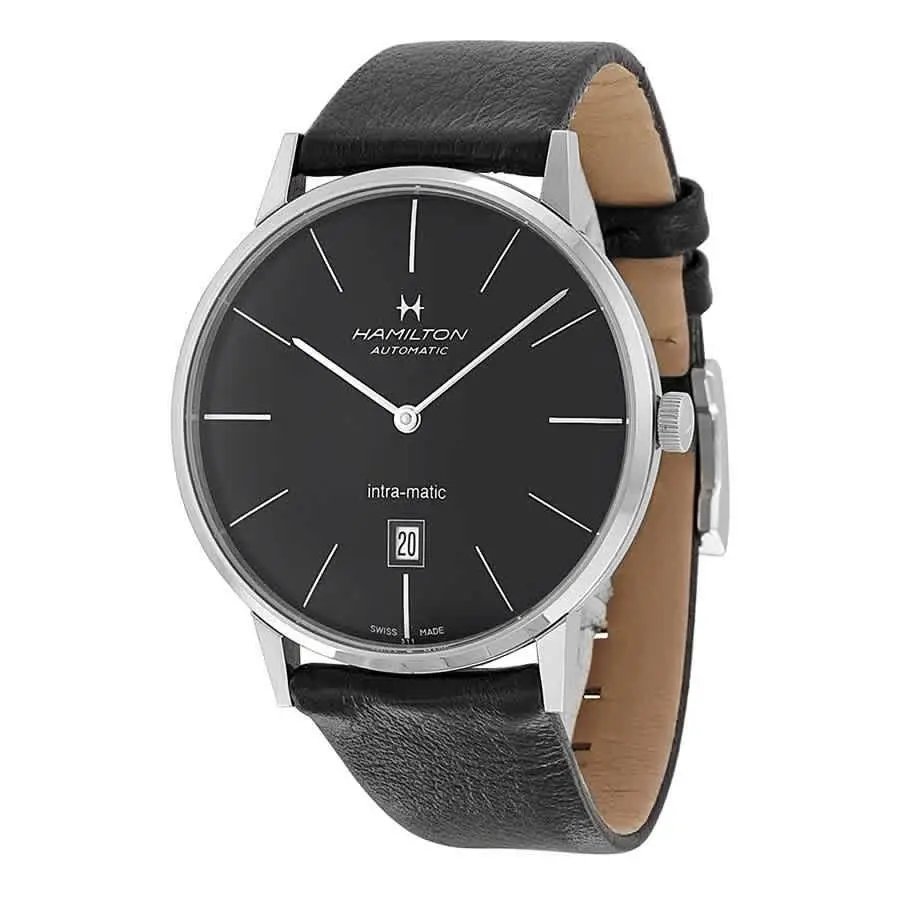 Hamilton Intra-matic Automatic Black Dial Men`s Watch H38755731