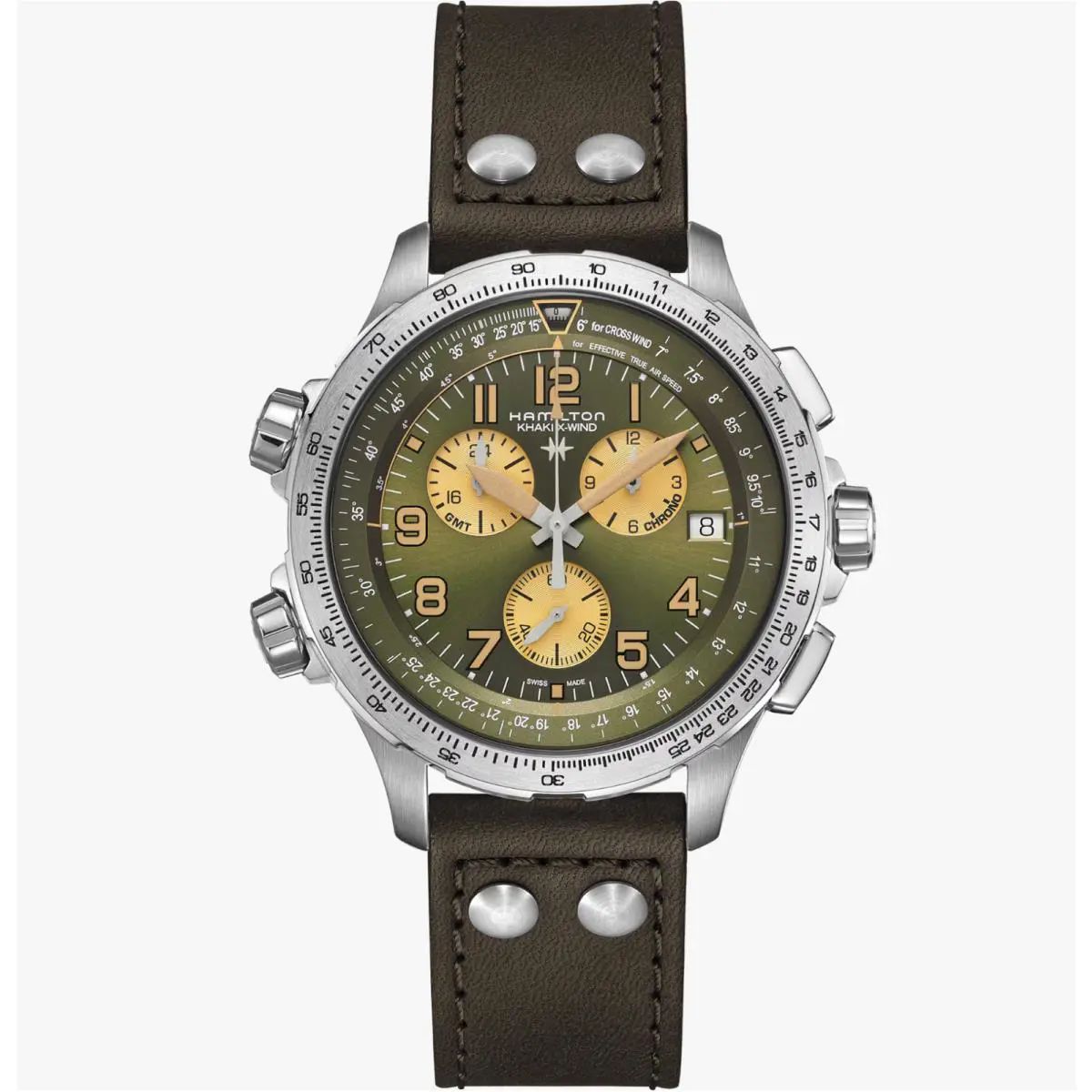 Hamilton H77932560 Khaki Aviation X-wind Gmt Chrono 46mm Quartz Men`s Watch