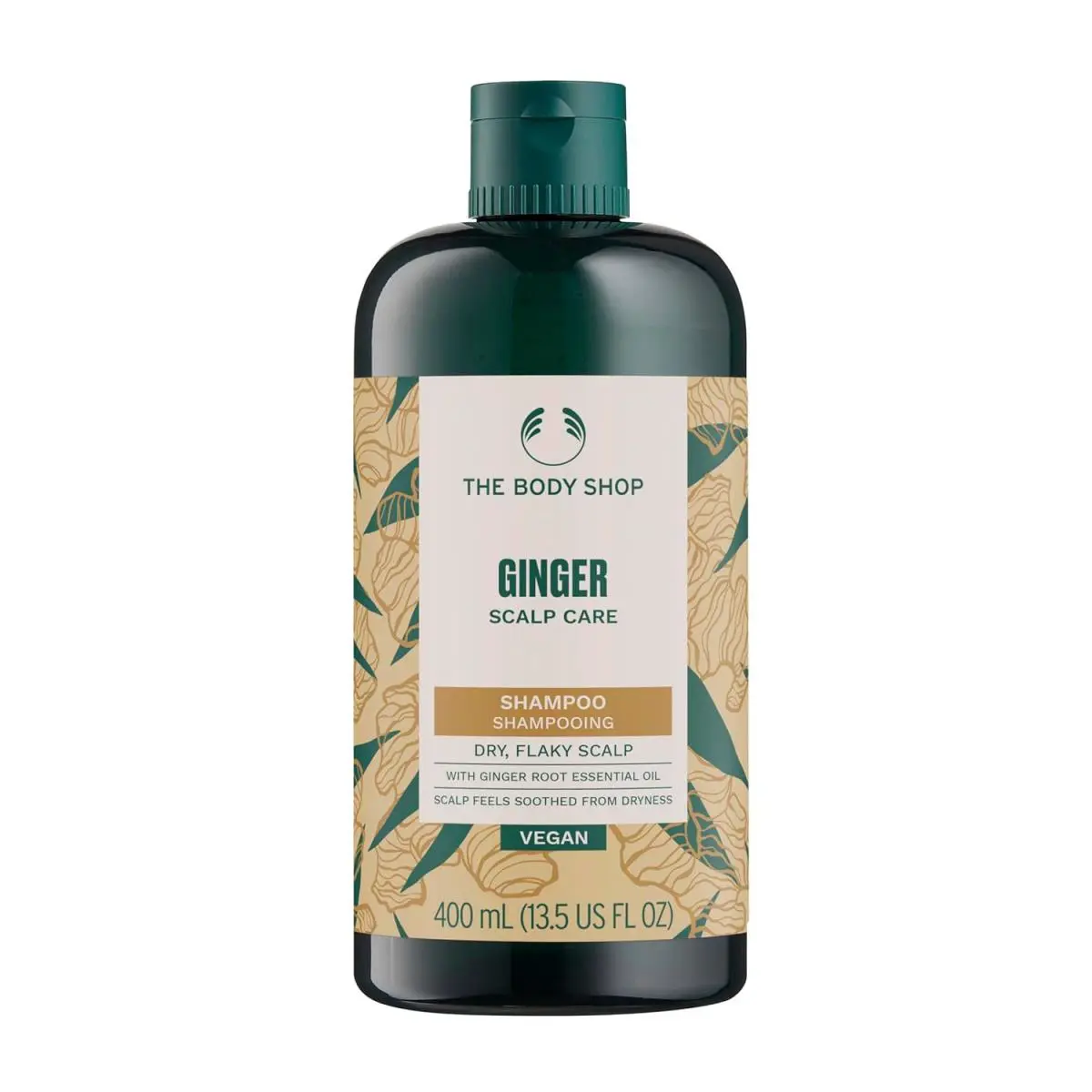 The Body Shop Ginger Scalp Care Shampoo Dry Flaky Scalp with Ginger Root Esse