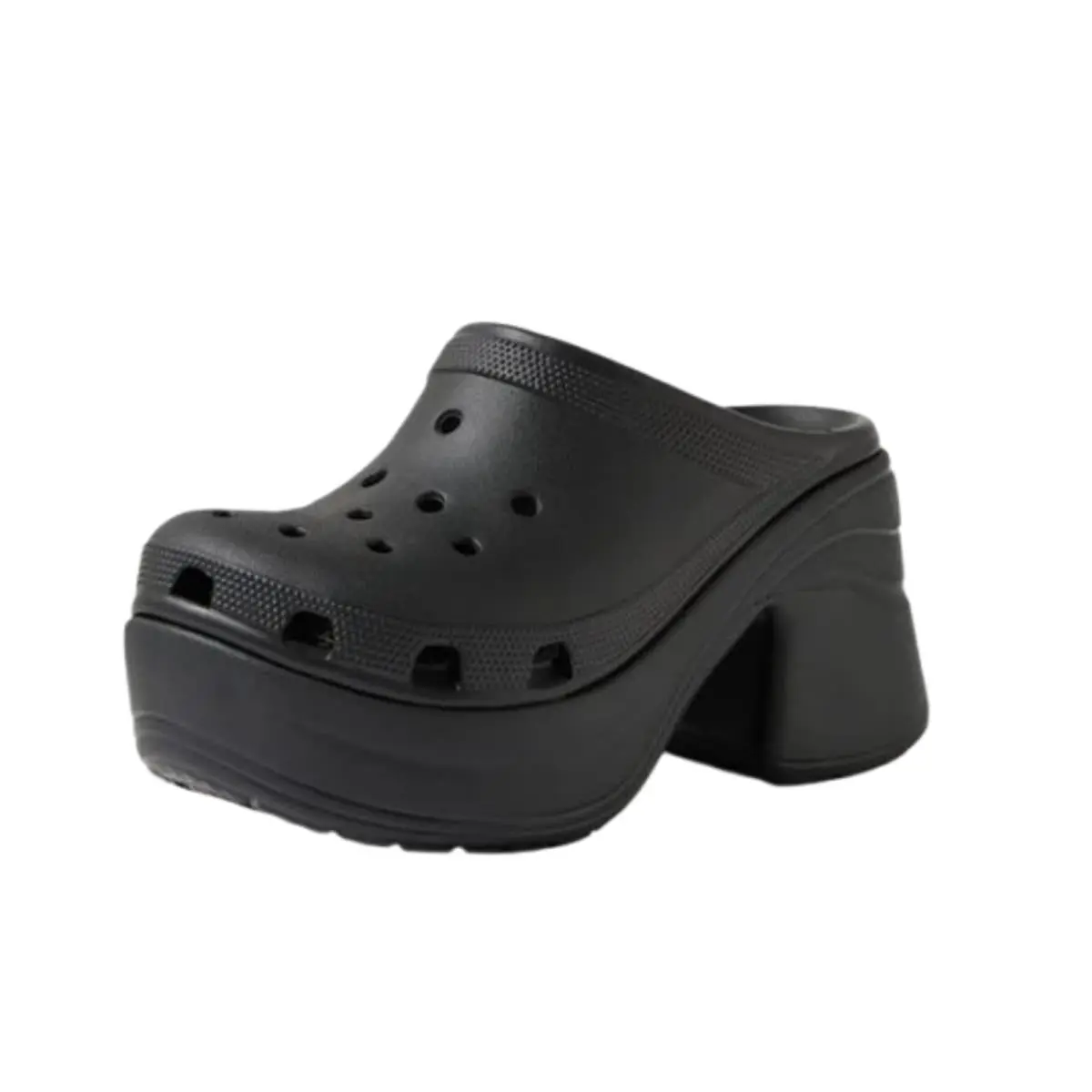 Crocs Womens Siren Crush Platform Clogs Size 11 Black Heels