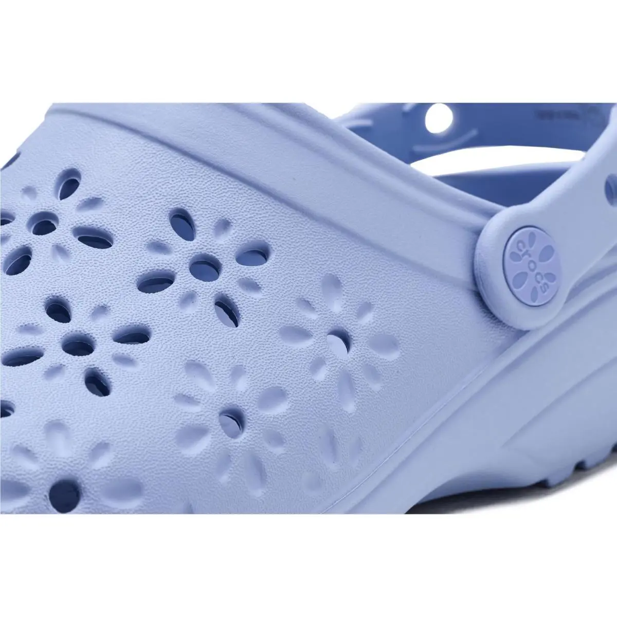 Crocs clothing - Classic Clogs With Floral Cut Out Design - 210927-453 - Blue Haze (UPC: 198445384462) 4