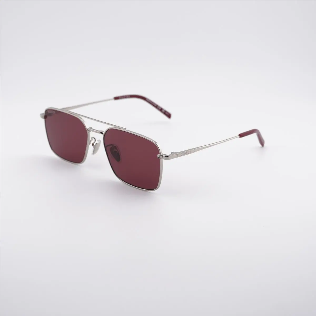 GG1957SA 004 Silver/burgundy 58-17-145 Sunglasses by Gucci